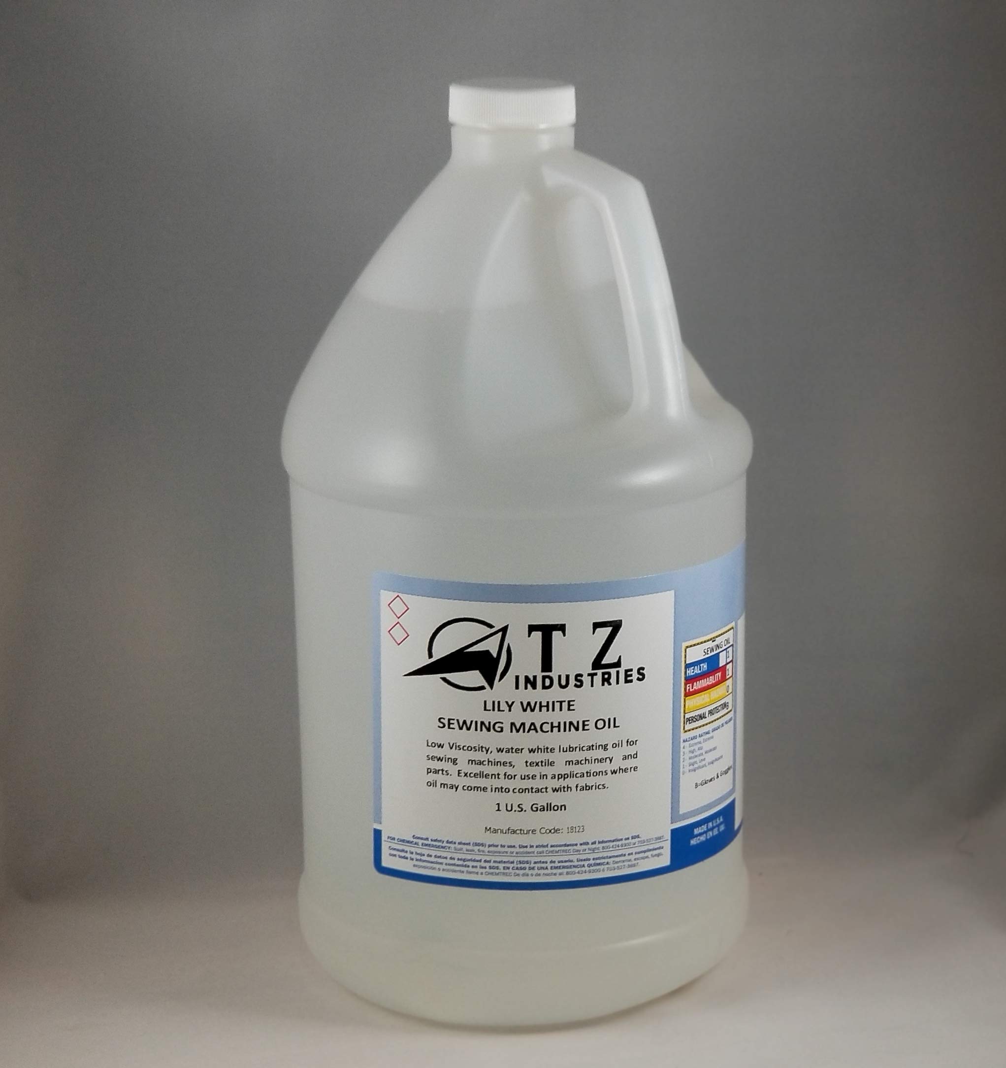 Lily White Sewing Machine Oil - 1 Gallon | High-Performance Lubricant for Smooth Operation | Ideal for Home & Industrial Sewing Machines