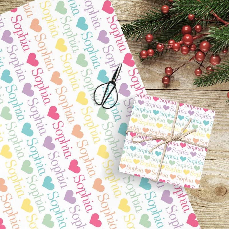 Personalized Birthday Wrapping Paper with Custom Name - 58