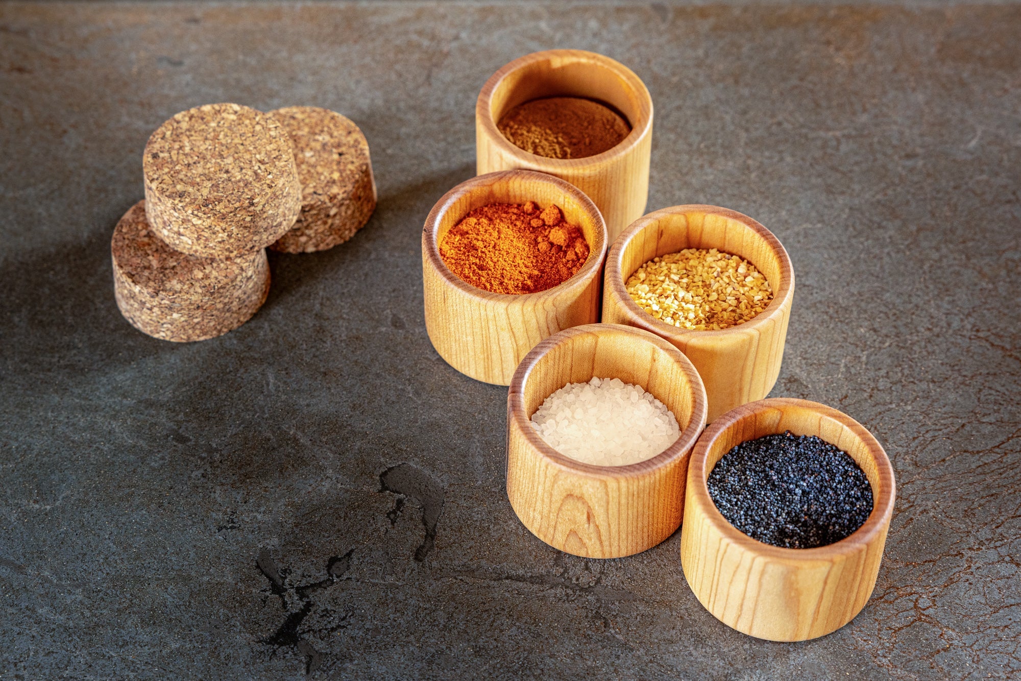 Premium Wooden Salt Cup - Handcrafted Natural Bamboo Salt Holder for Kitchen & Dining Table - Perfect for Himalayan Salt, Sea Salt & Spice Storage