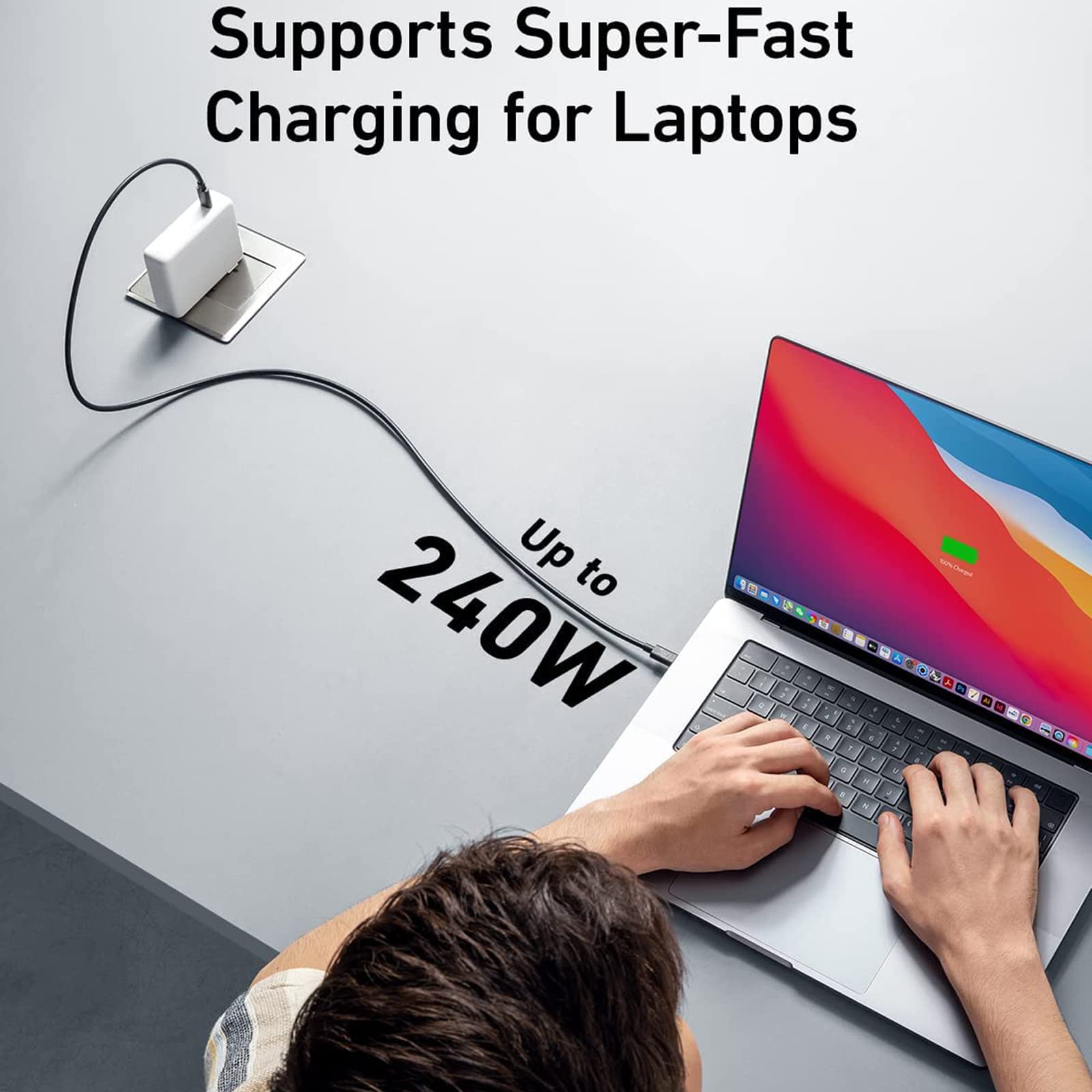 MOTONG 240W USB 4.0 Cable 40Gbps 8K@60Hz PD Fast Charging Type C to Type C Male to Male Cable for MacBook Pro, Dell XPS, iPad Pro, Galaxy S24 - Perfect for 4K/8K Video Editing, Gaming & Ultra-Fast Data Transfer