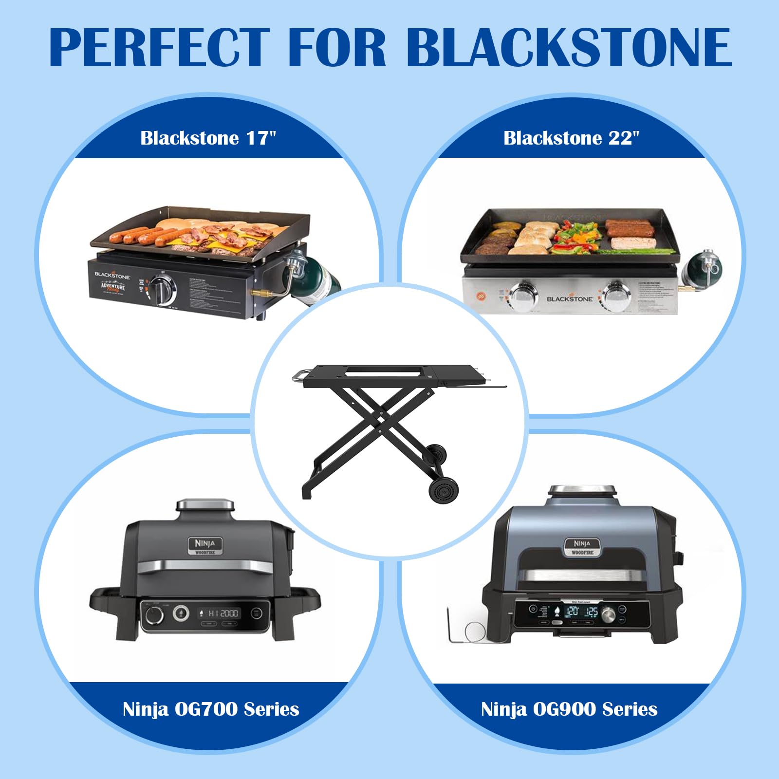 Portable Folding BBQ Table for Blackstone 22