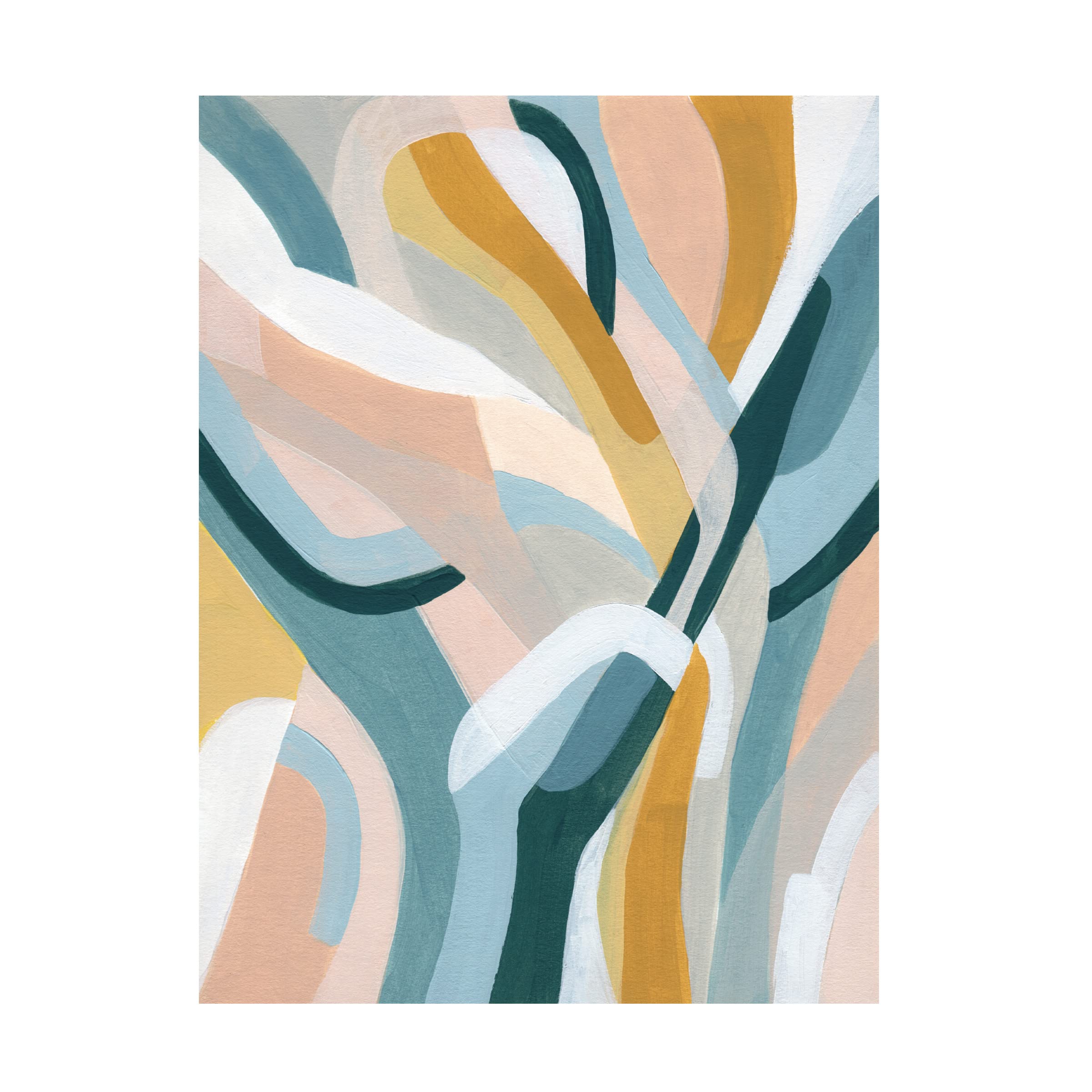 Trademark Fine Art 'Pastel Puzzle I' Canvas Wall Art Print by June Erica Vess - Modern Abstract Painting for Living Room, Bedroom & Office Decor