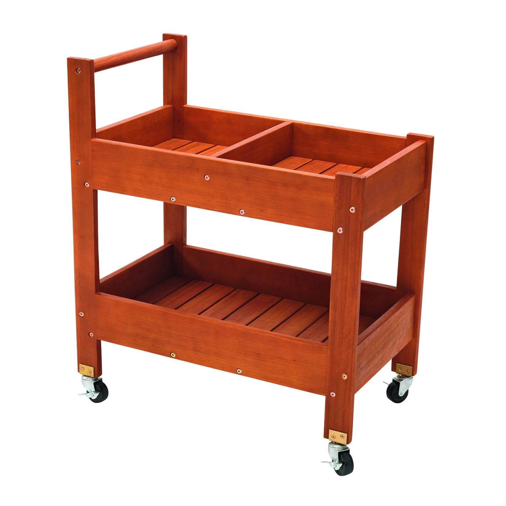 Heavy-Duty Rolling Storage Cart with Handle - Outdoor Utility Cart for Learning, Crafts & Active Play | Portable Organizer for Patio, Garden & Classroom Use