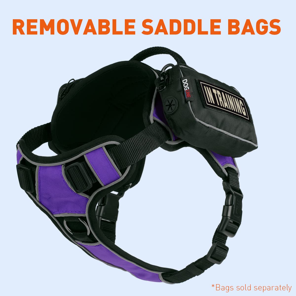 No-Pull Dog Harness with Reflective Patches & Quick Release Buckles - Soft Comfortable Training Vest for Medium Dogs (36-45 inch) - Purple - Perfect for Walking, Running & Outdoor Adventures