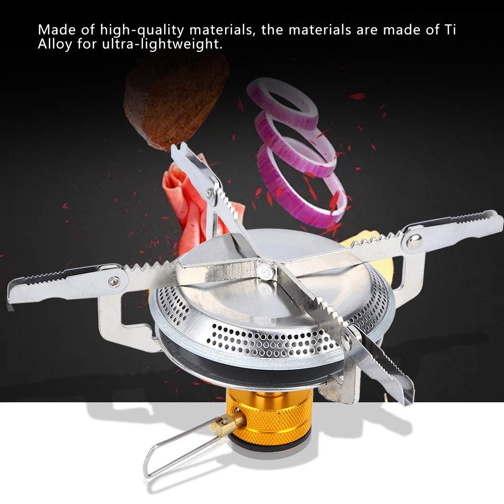 Portable Titanium Camping Stove - Lightweight Picnic & Hiking Stove with Bag for Outdoor Adventures
