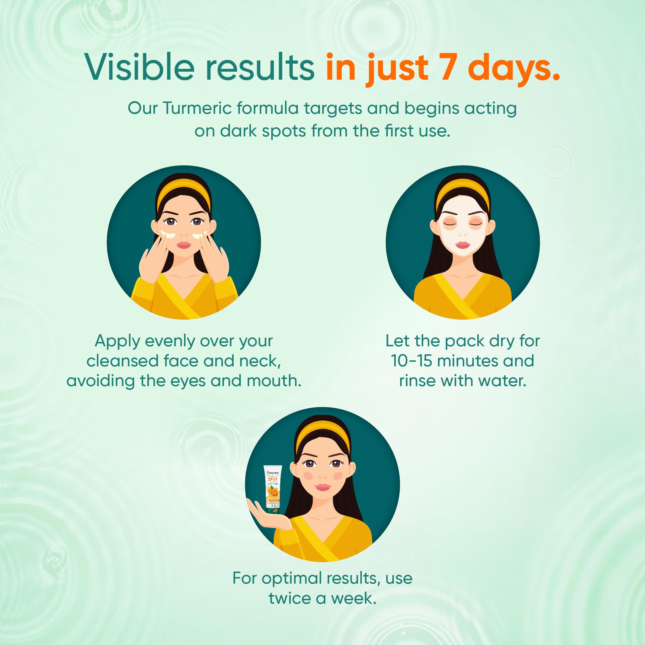 Himalaya Dark Spot Clearing Turmeric Face Pack - Organic Turmeric for Radiant Skin | Reduces Dark Spots in 7 Days | 50g | Brightening Facial Mask for Acne Scars & Hyperpigmentation | Perfect for Daily Skincare Routine & Glowing Complexion