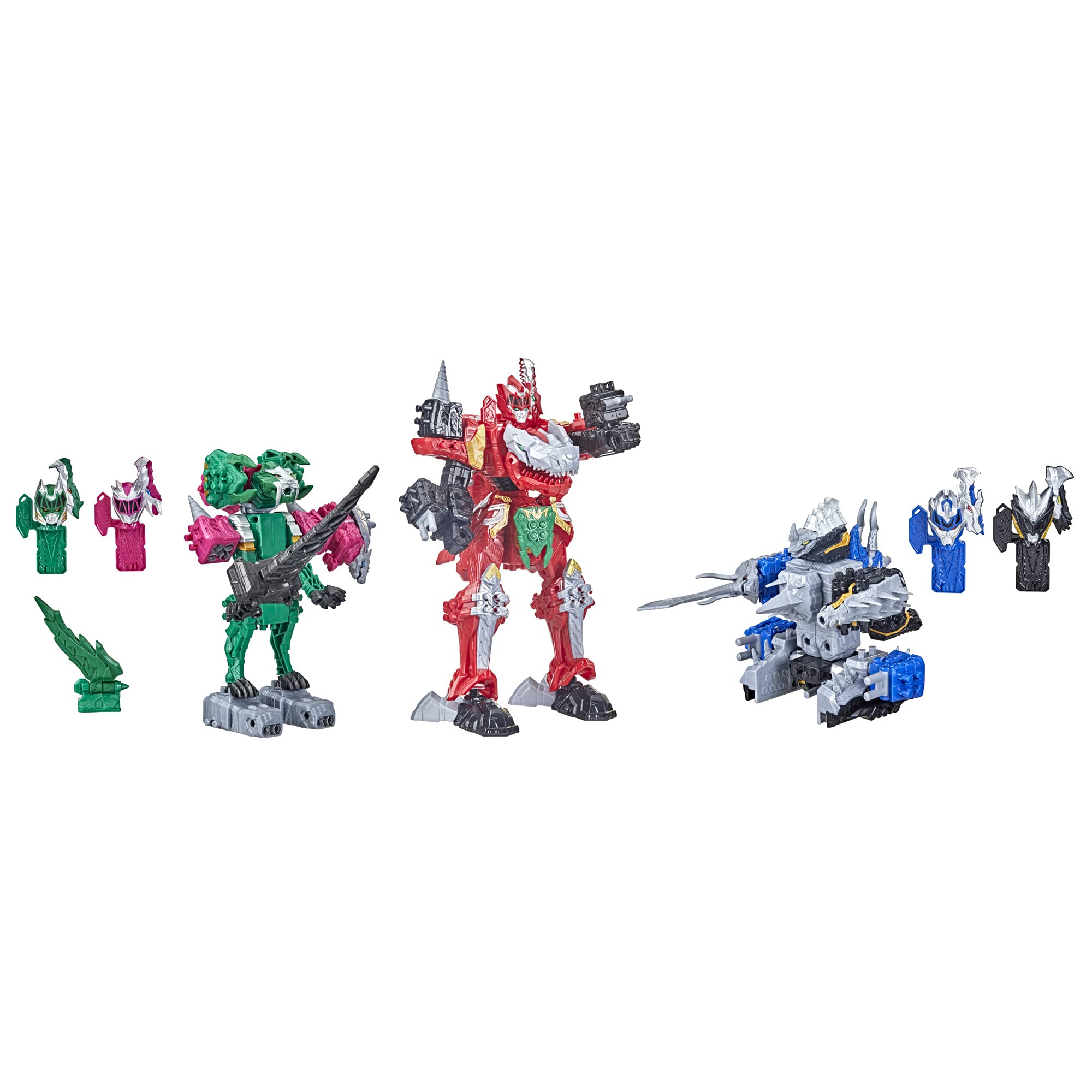 Power Rangers Dino Fury Megazord 5-Pack Action Figures - Amazon Exclusive Collectible Toy Set for Kids Ages 4+ | Dinosaur-Themed Battle Playset for Birthday Gifts & Role Play Adventures