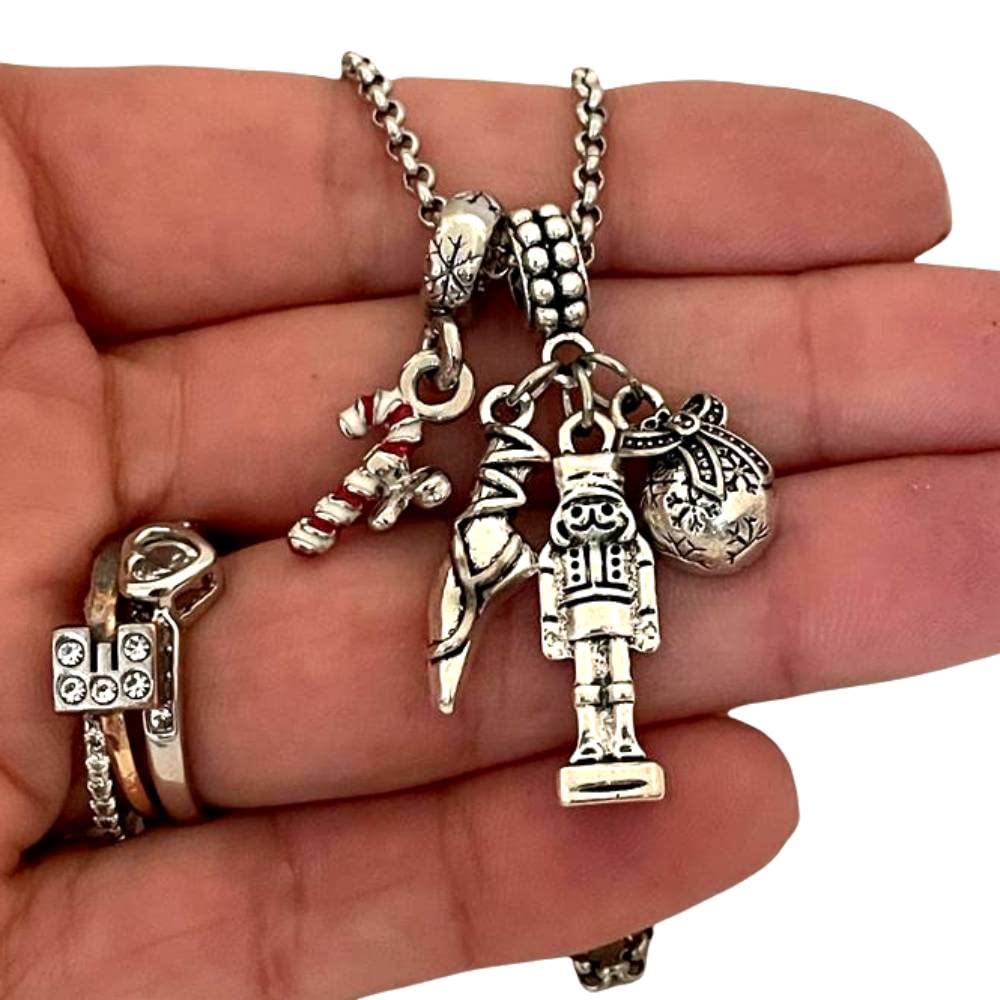 Nutcracker Ballet Christmas Charm Necklace - Elegant Holiday Jewelry Gift for Women & Girls | Perfect for Christmas Parties, Gift Exchanges & Festive Occasions