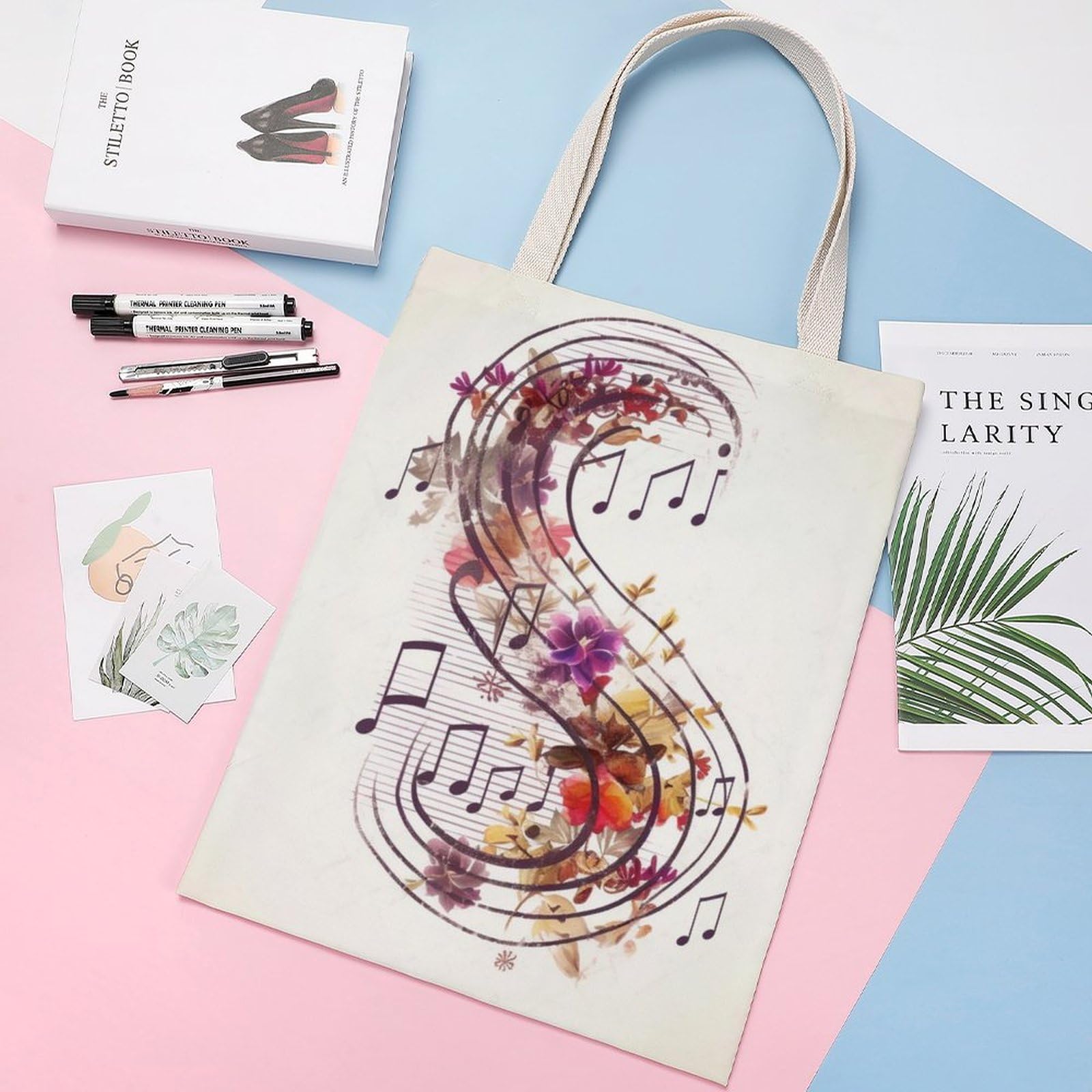 NQLYUT Canvas Tote Bag for Women - Stylish Laptop Handbag & Grocery Shopping Bag with Raccoon Design, Durable Crossbody Shoulder Bag for Work, Travel & Daily Use