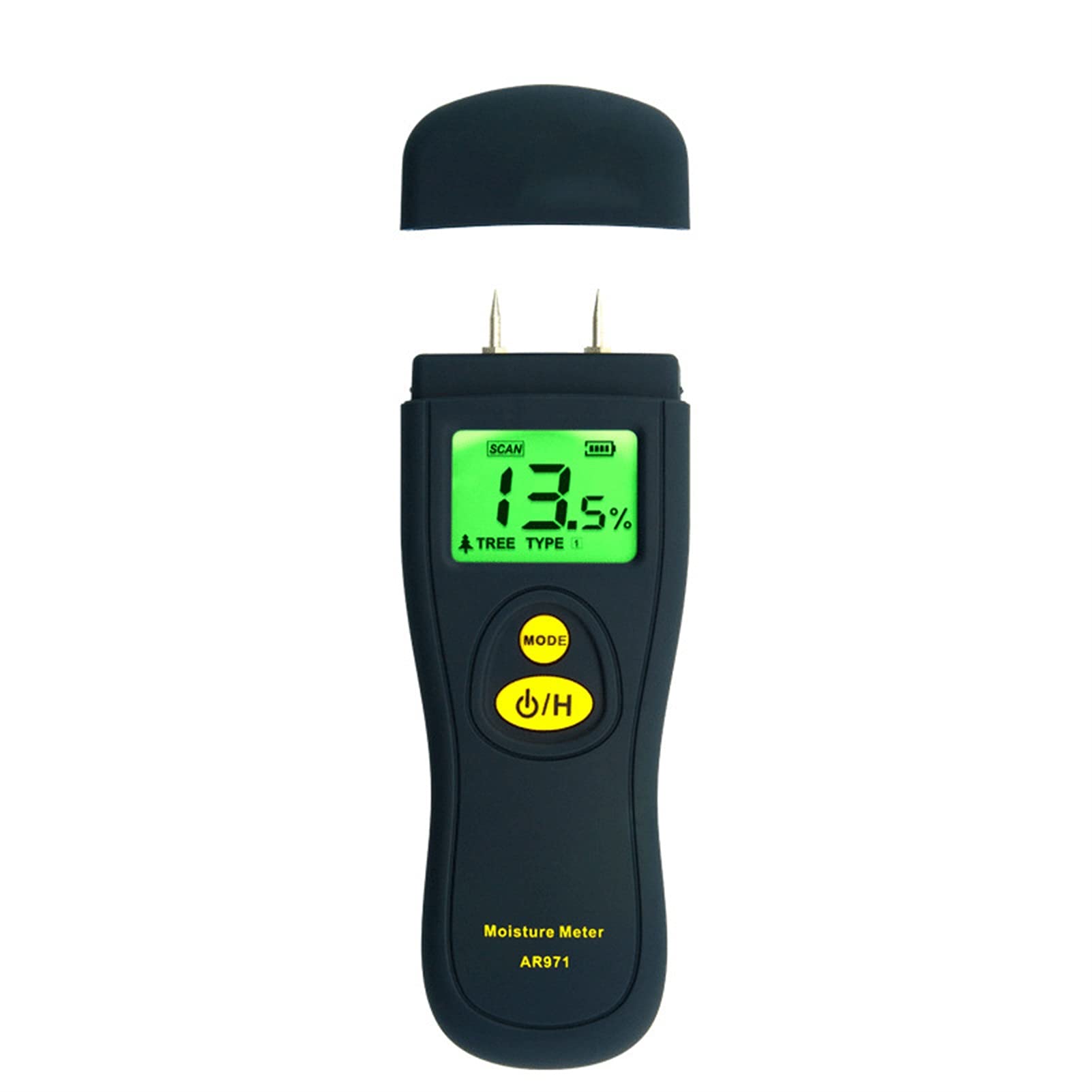 Digital Wood Moisture Meter - Professional Moisture Content Tester for Wood & Building Materials - Handheld Moisture Sensor Detector for Firewood, Flooring, Lumber & Construction Projects