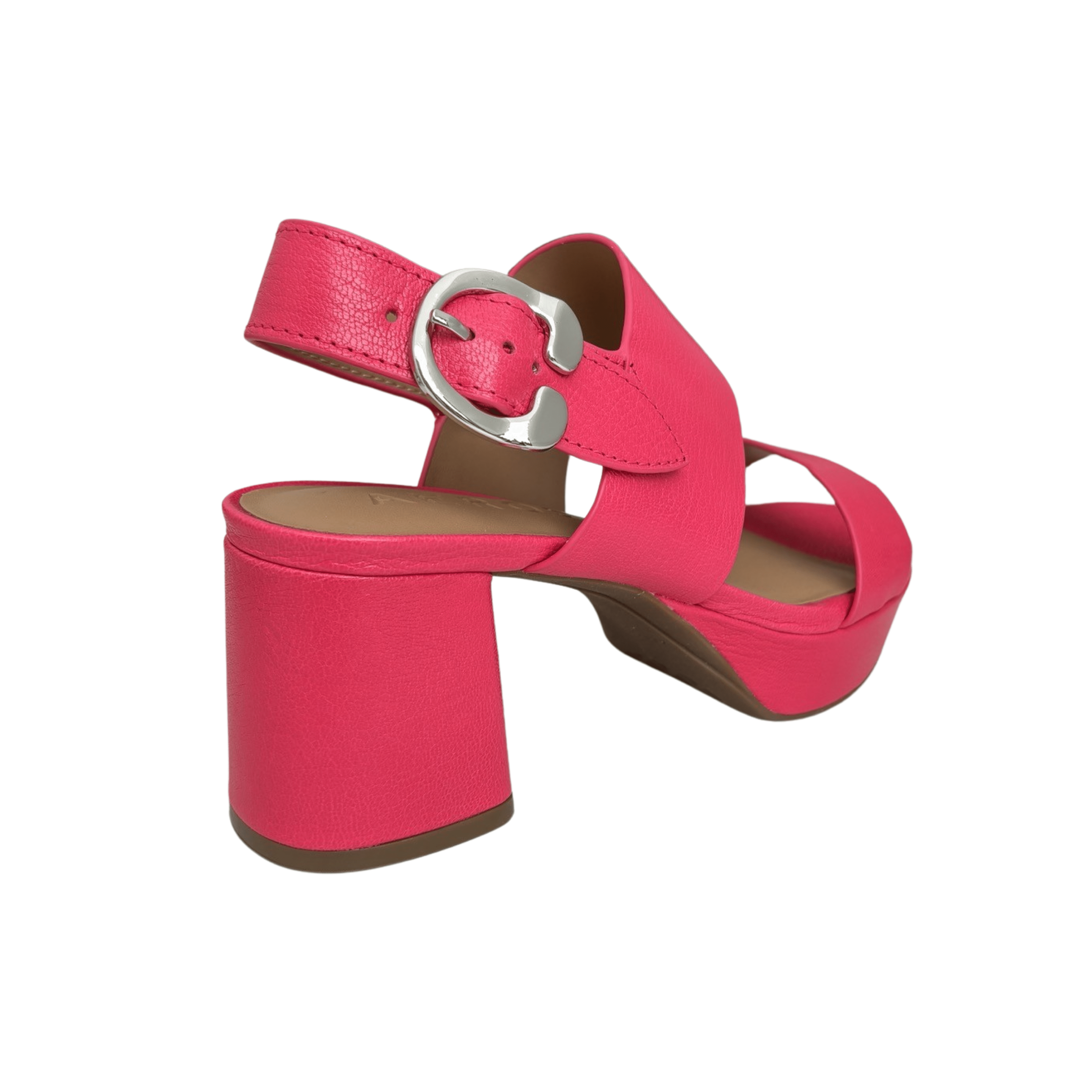 Pink Leather Sandals for Women - Comfortable Camera Print Summer Casual Shoes | Perfect for Beach, Vacation & Outdoor Activities