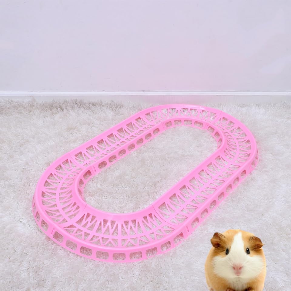 6-Piece Colorful Hamster Running Wheel Toy Set - Interactive Exercise Track for Small Pets - Perfect for Hamsters, Gerbils & Mice - Fun Playtime & Fitness Activity in Cages