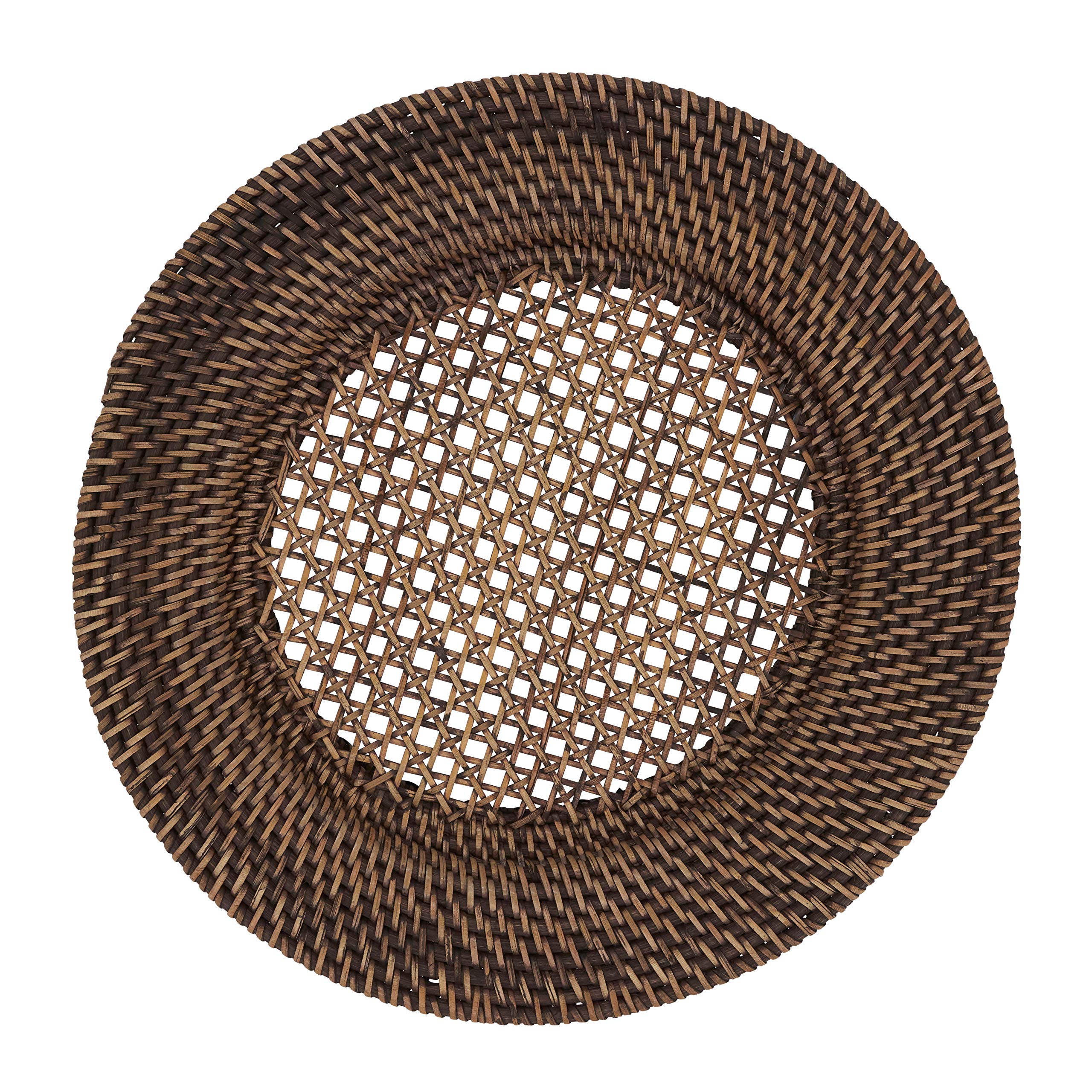 Handmade Rattan Charger Plates Set of 4 - Natural Woven Placemats for Wedding, Party & Boho Home Decor - Eco-Friendly Dinnerware for Rustic Tablescapes