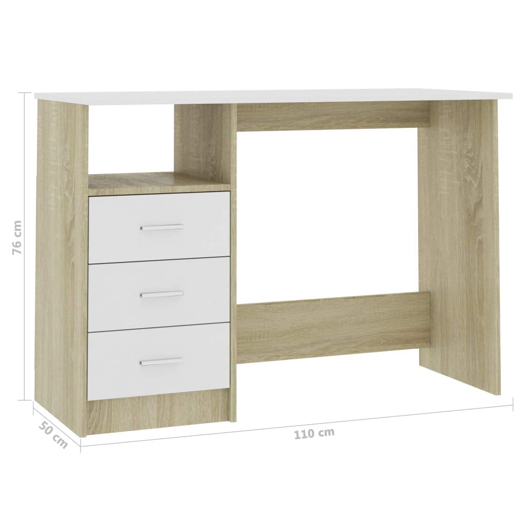 Ergonomic Computer Desk with Drawers - 43.3