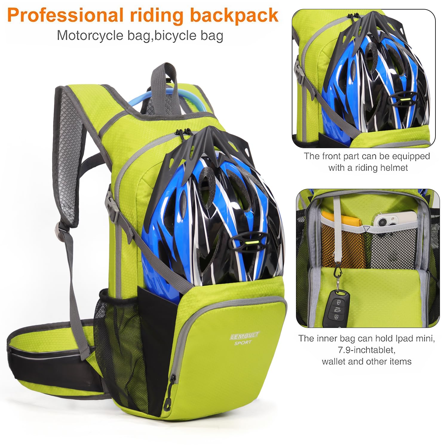 Waterproof 15L Lightweight Hiking Backpack - Durable Daypack for Biking, Skiing, Snowboarding, Running & Cycling | Perfect for Outdoor Adventures, Commuting & Travel