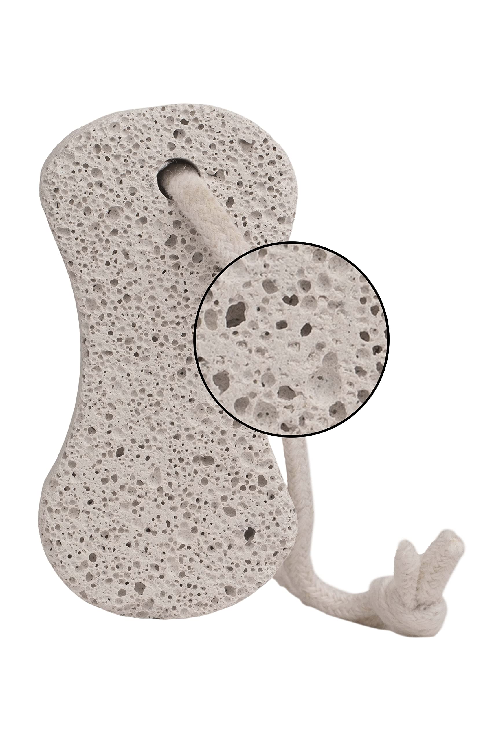 Natural Pumice Stone for Feet - Exfoliating Foot Scrubber to Remove Dry Dead Skin & Calluses on Hands, Heels & Body - Hourglass Shape (Pack of 3) - Perfect for Pedicures, Home Spa & Foot Care Routine