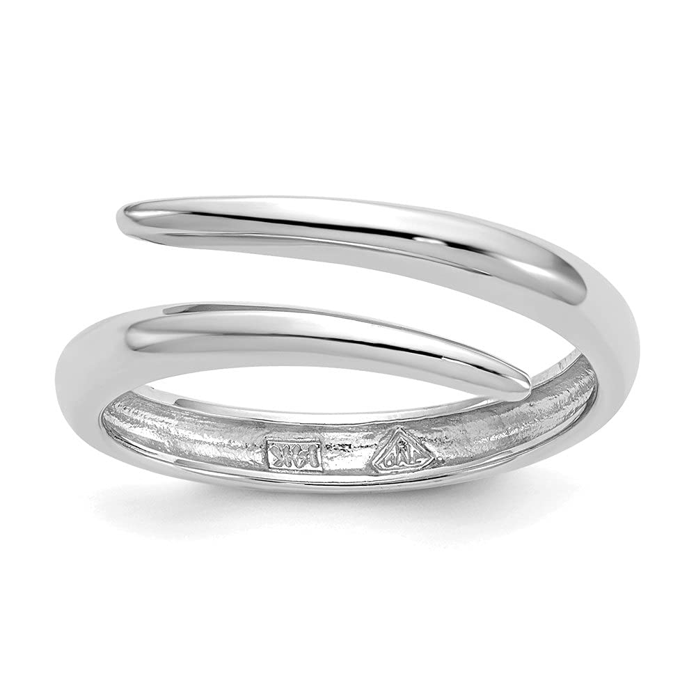 14k White Gold Bypass Diamond Ring for Women - Size 7 Fine Jewelry | Elegant Wedding, Engagement & Anniversary Gift for Her