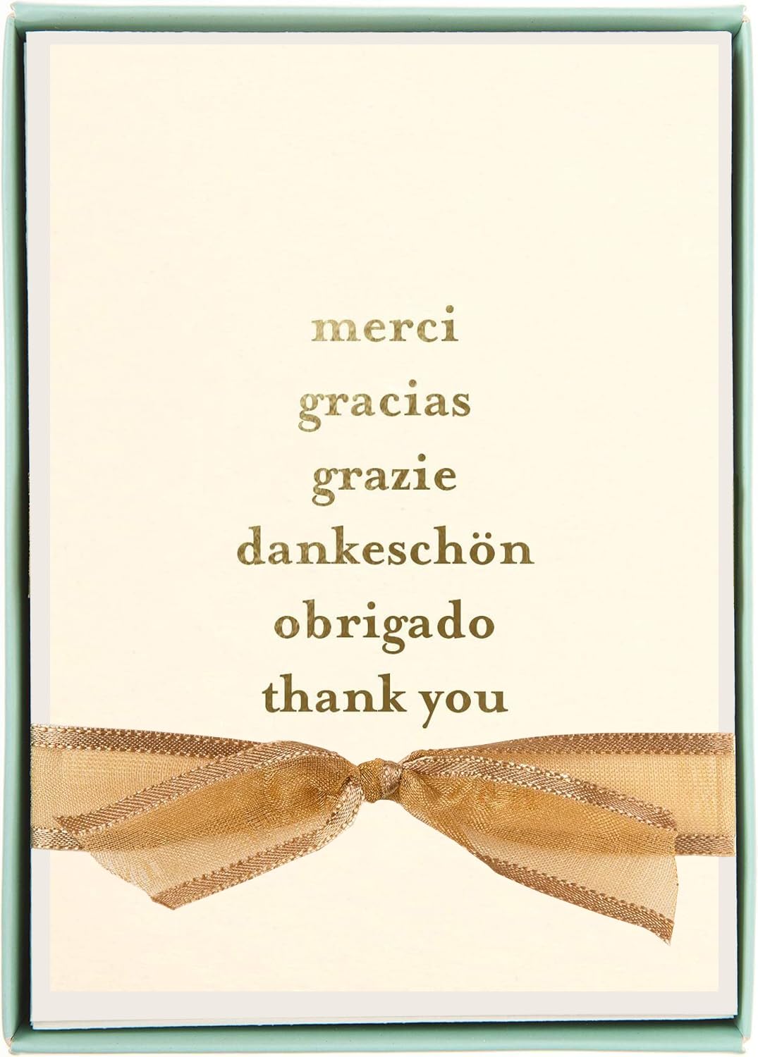 Elegant Thank You Card Set - 10 Premium Blank Note Cards with Matching Envelopes & Storage Box | 3.25