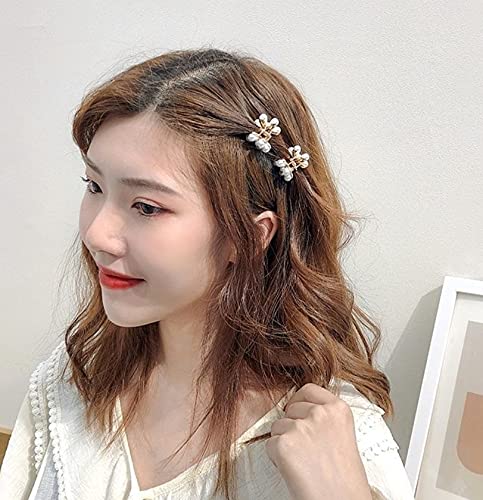 HOMEMATES 18-Piece Korean Style Pearl Hair Clips Set - Large Hair Pins & Barrettes for Women & Girls - Fashion Hair Accessories for Parties, Weddings & Daily Styling (Style 4)