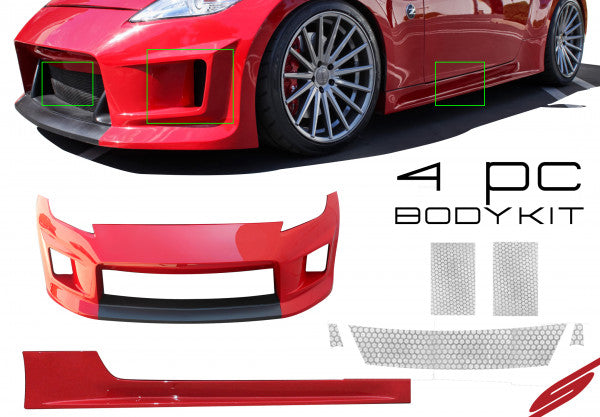 2009-2020 Nissan 370Z Z34 4-Piece Body Kit - KB11120KT1 | Aerodynamic Upgrade for Sporty Look & Performance | Perfect for Car Enthusiasts & Racing Events