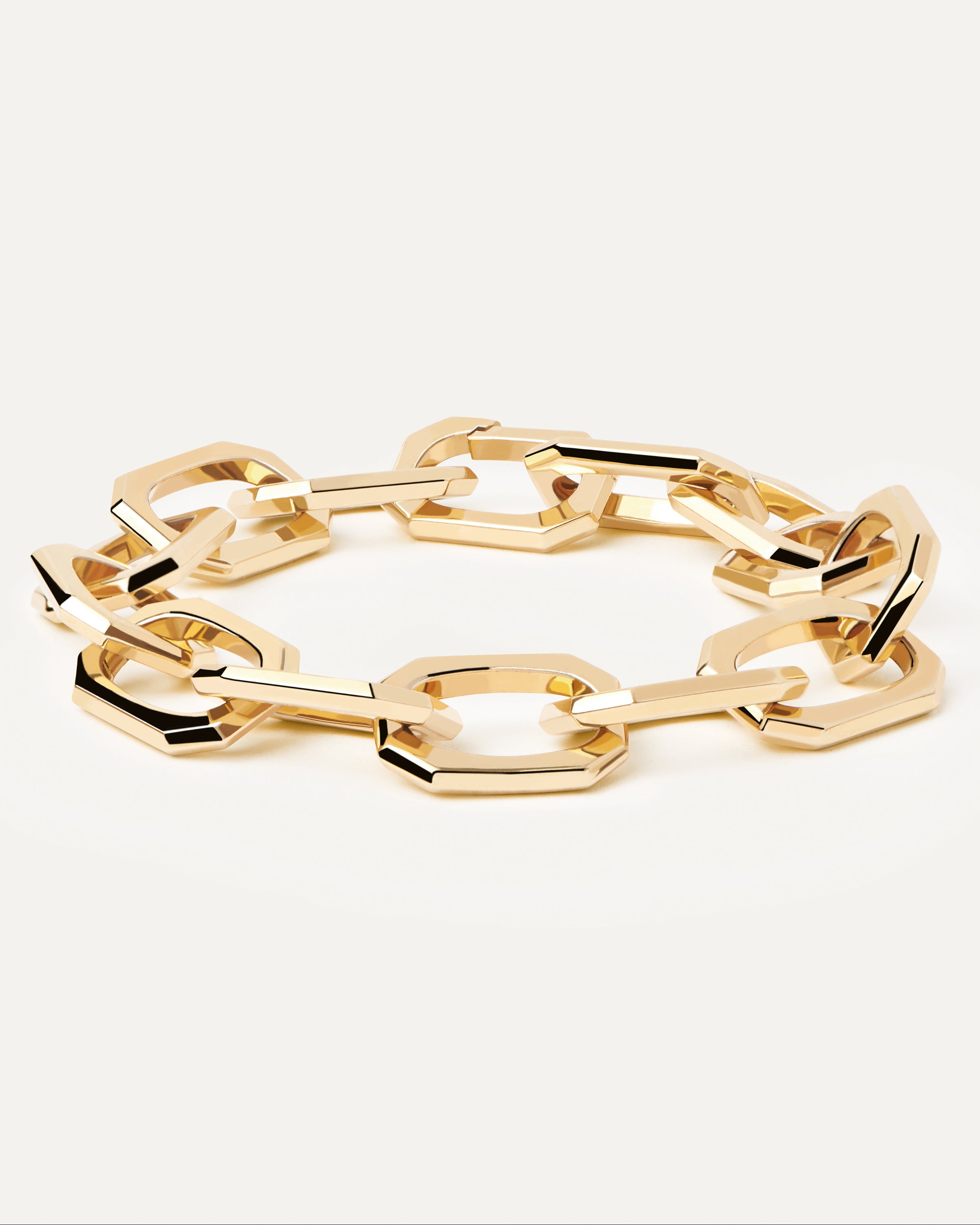 Stylish Large Signature Chain Bracelet for Women - Trendy Gold & Silver Cuff Jewelry - Perfect for Parties, Weddings & Everyday Wear