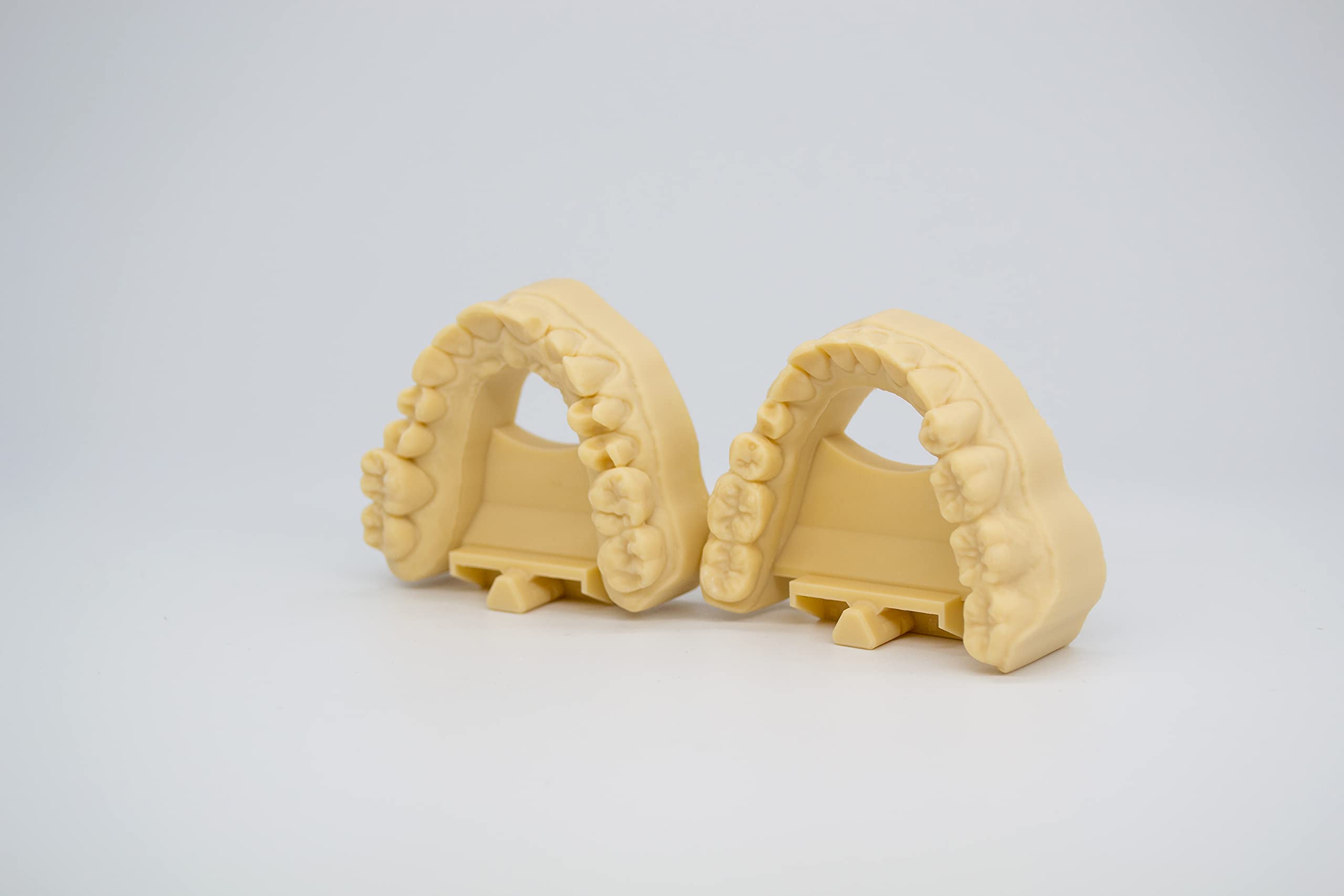 High Accuracy Dental 3D Printer Resin for LCD MSLA UV Printers - DMD-21 Fast Curing Model Resin (1kg, Sand Beige) - Perfect for Dental Crowns, Bridges & Orthodontic Models