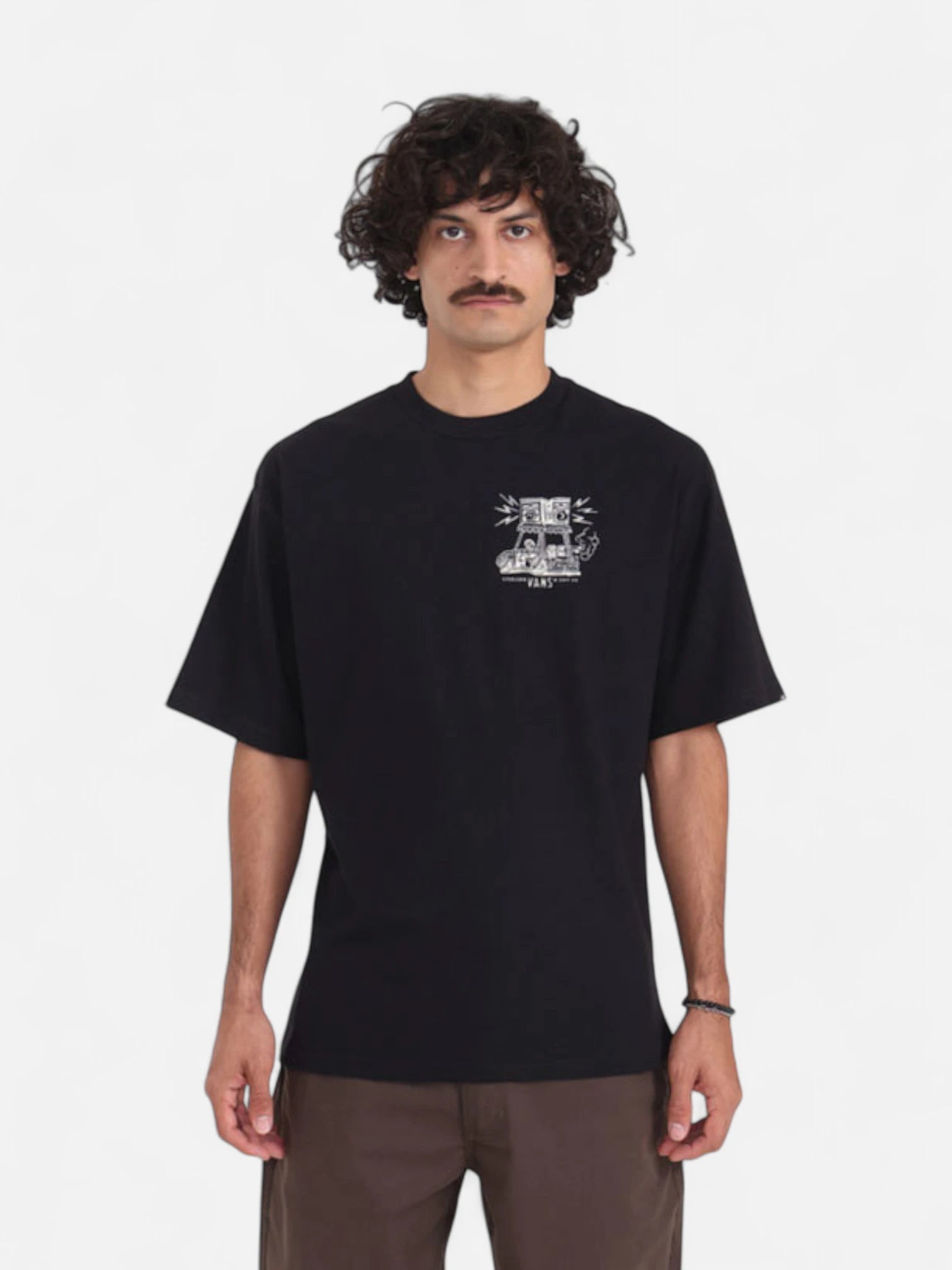 Vans Boom Cart SS T-Shirt for Men - Black Cotton Short Sleeve Tee | Casual Streetwear for Skateboarding & Everyday Wear