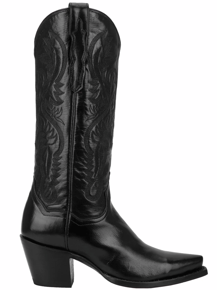 Dan Post DP3200 Women's Maria Leather Boots - Black | Western Cowgirl Boots for Casual Wear, Country Dancing & Outdoor Events