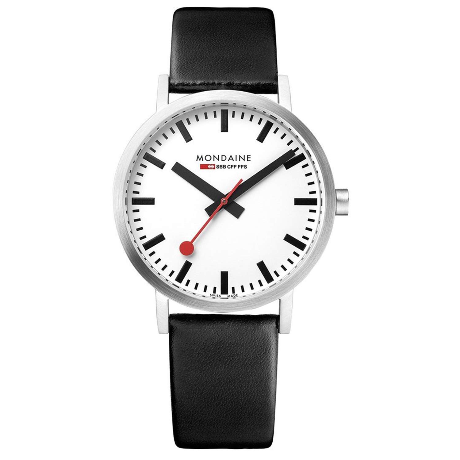 Mondaine Men's Classic Quartz Leather Band Watch A660.30314.16SBB - Swiss-Made Analog Wristwatch for Business & Casual Wear - Perfect for Office, Travel & Everyday Use