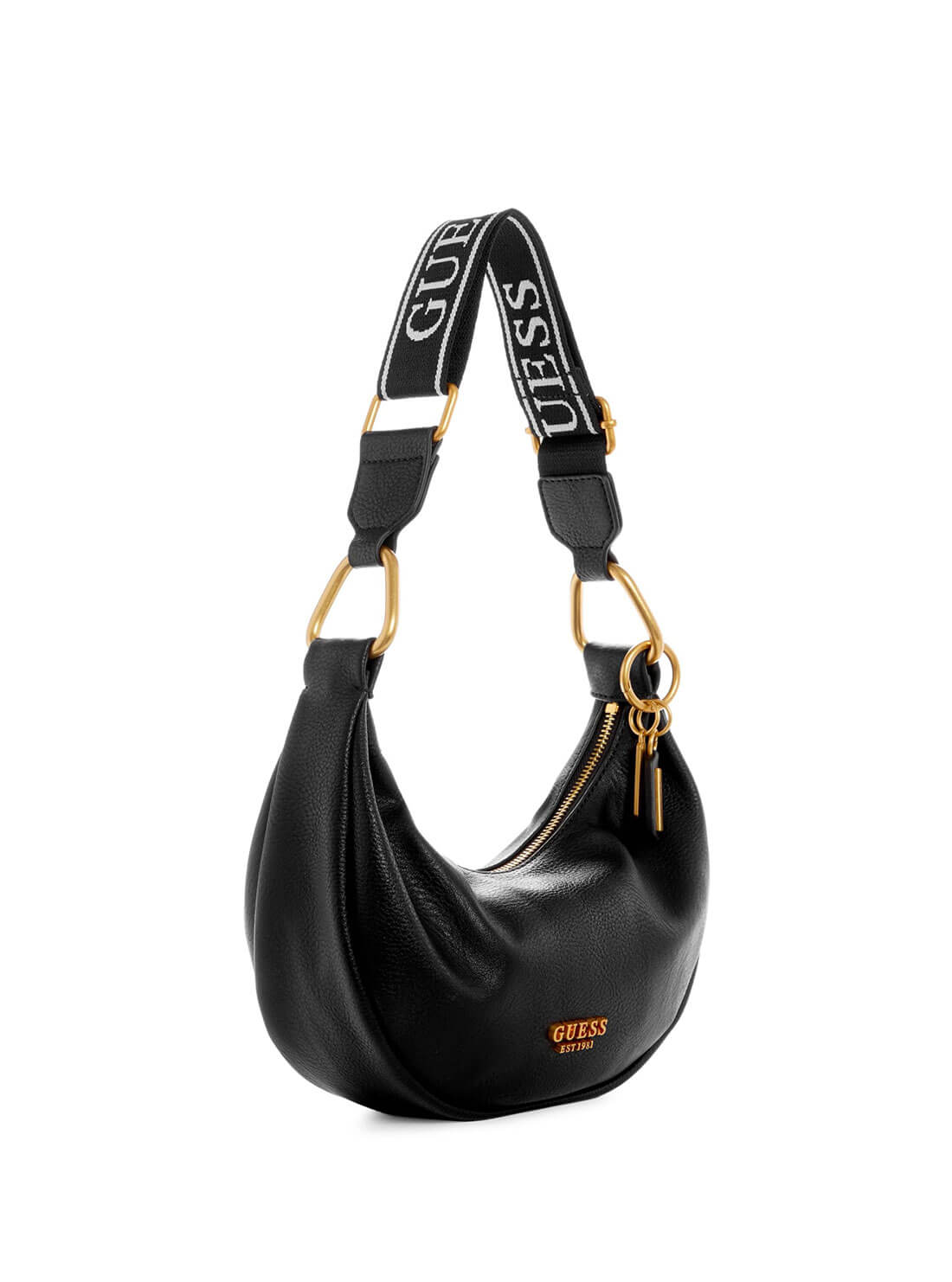 Black Natalya Mini Hobo Shoulder Bag for Women - Stylish Crossbody Purse for Everyday Use, Work & Travel | Compact & Lightweight Handbag