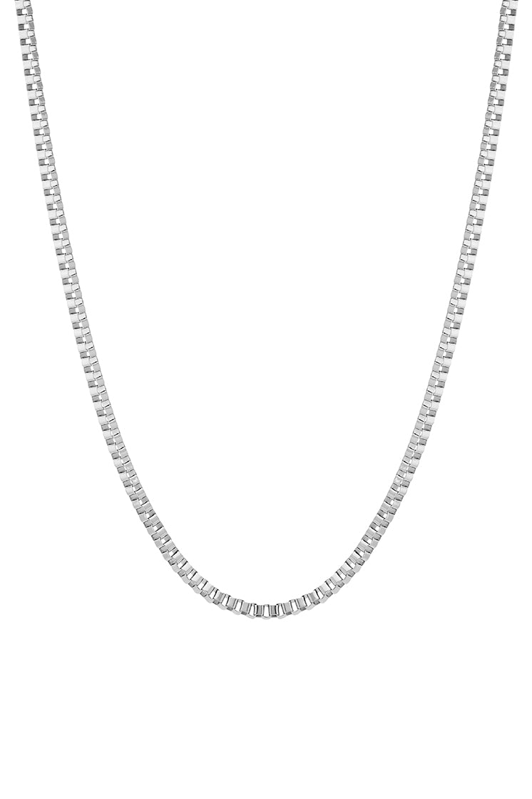Men's Box Chain Necklace - 14K Gold Plated Stainless Steel Durable Jewelry for Everyday Wear & Gifts | Perfect for Casual Outfits, Dates & Special Occasions