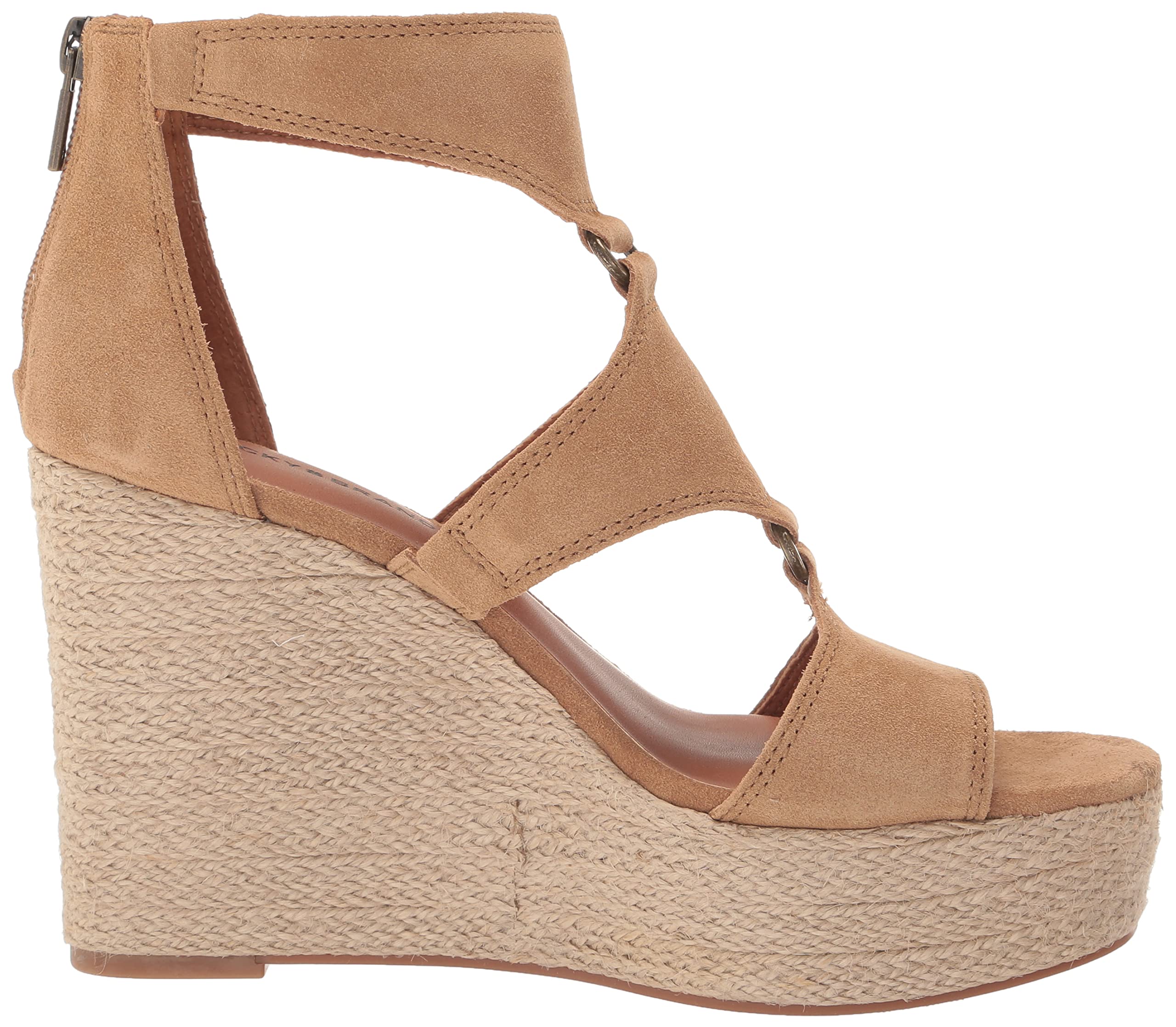 Lucky Brand Women's Rillyon Distressed Platform Wedge Sandal - Comfortable Casual Summer Shoes for Beach, Vacation & Everyday Wear (Size 9)