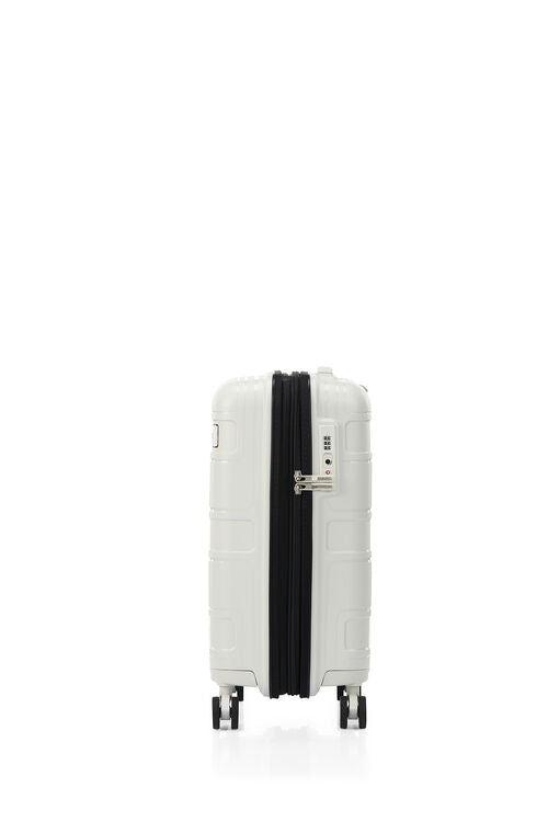 American Tourister Light Max 55cm Small Cabin Luggage - Lightweight Carry-On Suitcase for Travel, Business Trips & Weekend Getaways | Off White Spinner Bag with 4 Wheels