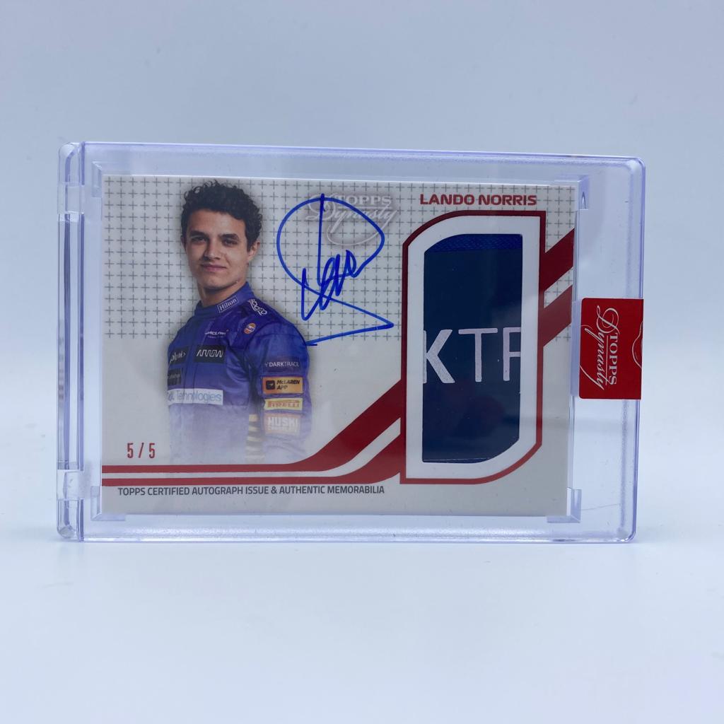 2021 Lando Norris Dynasty Autograph Patch #DAP-LNI - 5/5 Red Limited Edition - F1 Racing Collectible for Display & Investment