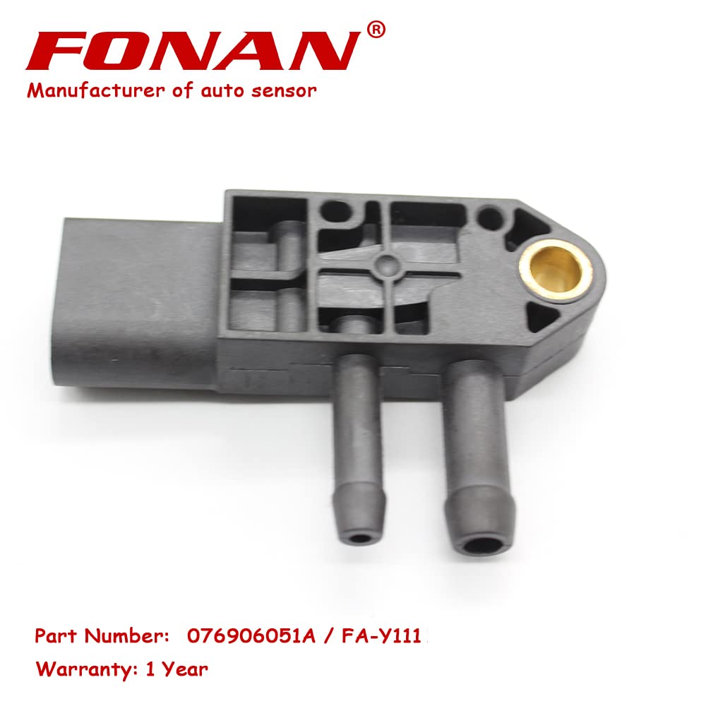 Audi Porsche SEAT Skoda VW Compatible DPF Differential Exhaust Pressure Sensor (0281006005 0281006006 0281002759 059906051A) - Improve Engine Performance & Reduce Emissions for Diesel Vehicles