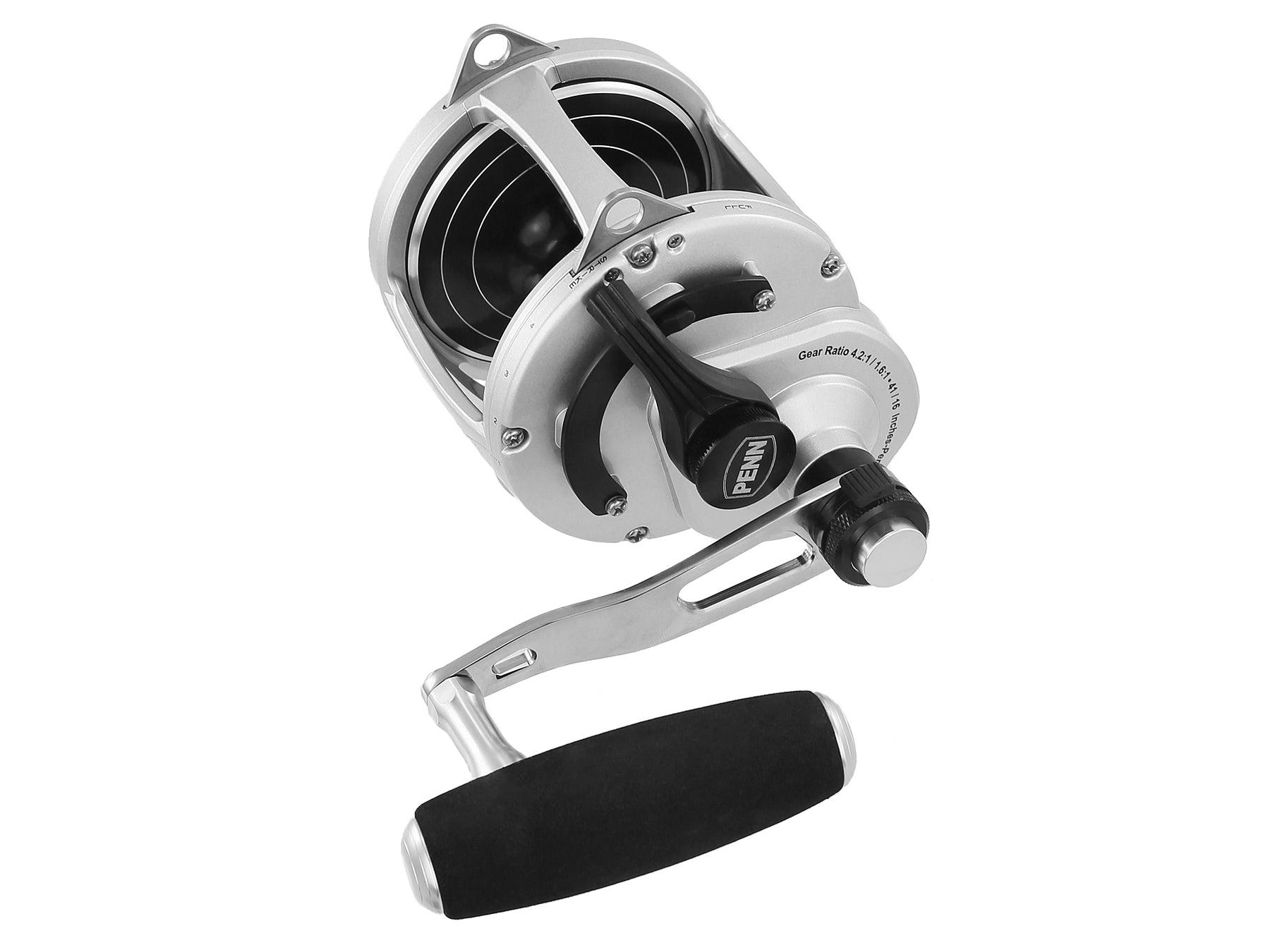 Penn Fathom II 2 Speed Reels Jigging World Power Handles - Heavy Duty Fishing Reel Upgrade for Saltwater & Freshwater Angling - Perfect for Deep Sea Fishing, Trolling, and Offshore Adventures