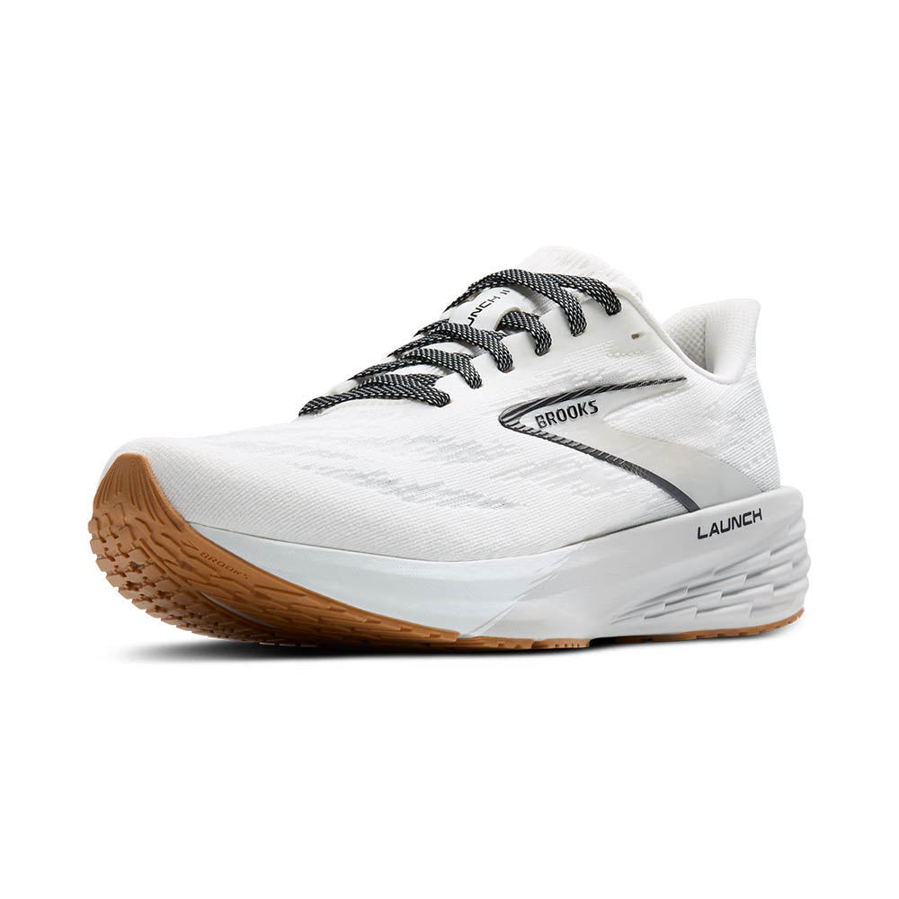 M Launch 11 Running Shoes for Men - White Grey Black - Lightweight Athletic Sneakers for Jogging, Gym Workouts & Daily Wear