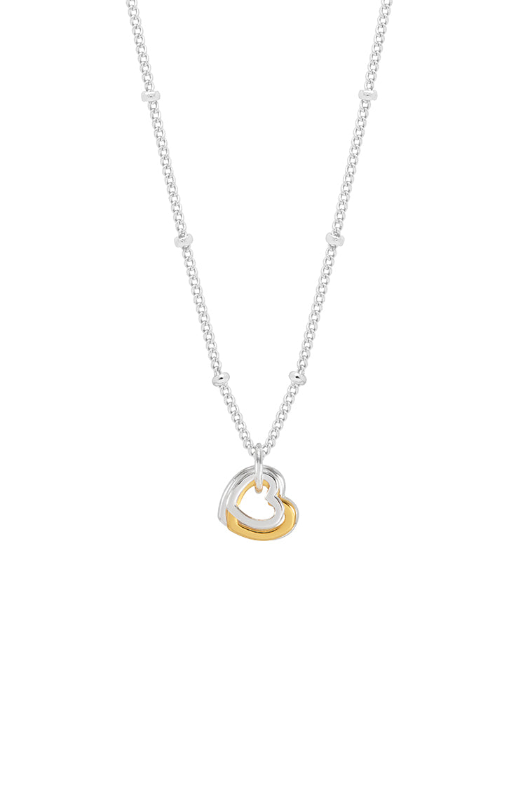 Mixed Triple Heart Necklace - Elegant Layered Gold Silver Rose Gold Pendant for Women | Perfect for Valentine's Day, Anniversary Gifts & Everyday Fashion Jewelry