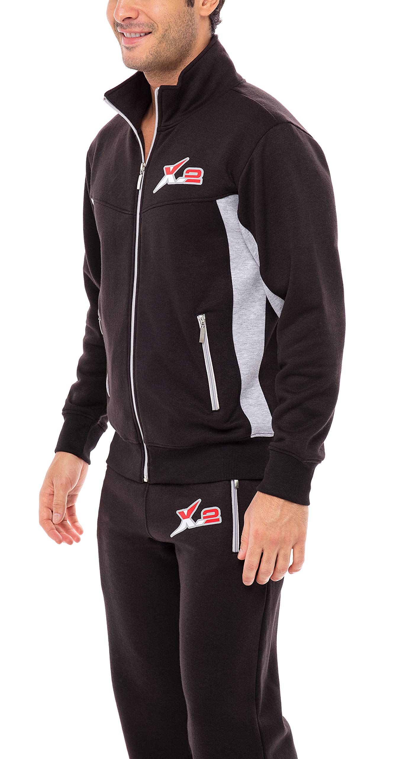 Skylinewears Men's Activewear Full Zip Warm Tracksuit Sports Set - 2 Piece Casual Sweat Suit for Running, Gym & Lounge | Winter Workout Outfit with Moisture-Wicking Fabric