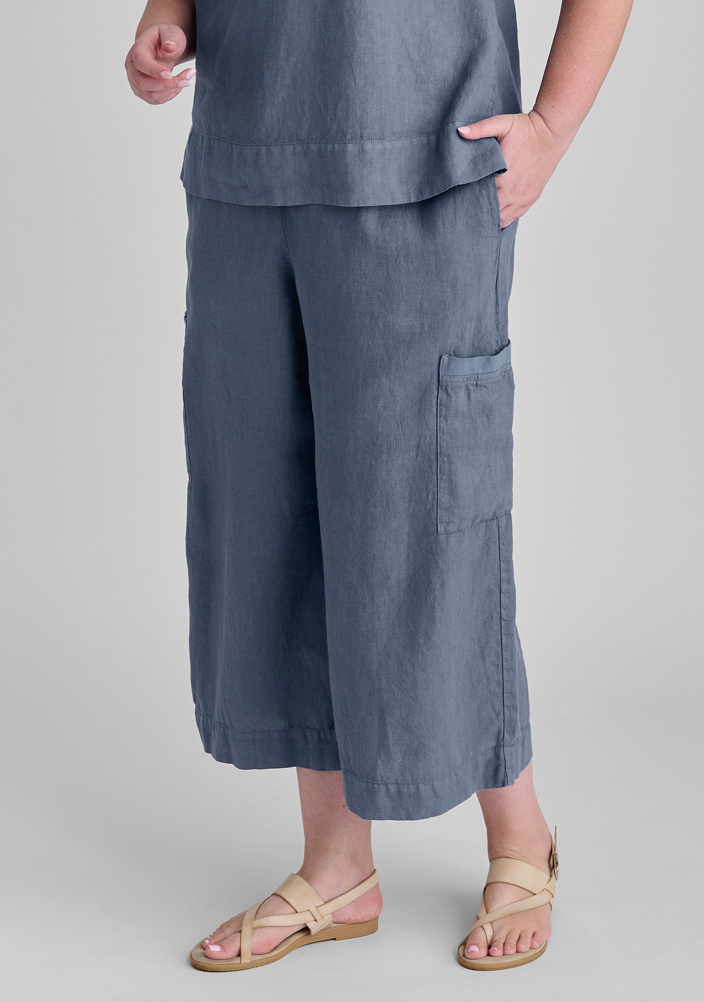 Full Time Linen Drawstring Pants - Comfortable Casual Lounge Pants for Women & Men - Perfect for Yoga, Home Wear, and Summer Vacation