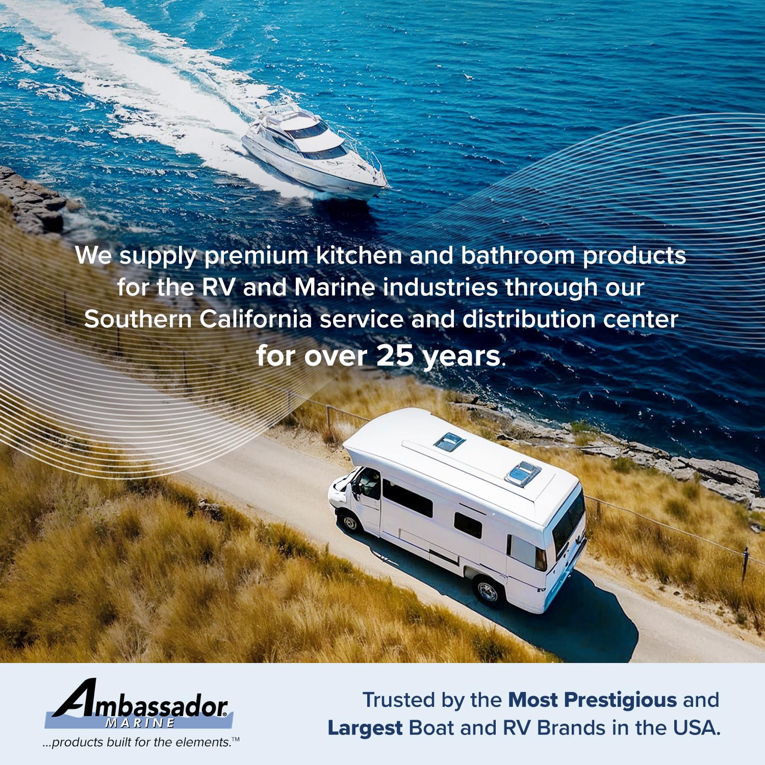 Ambassador Marine Stainless Steel & Plastic Recessed Cup with Screw-On Lid - Perfect for Boating, Camping & Outdoor Activities
