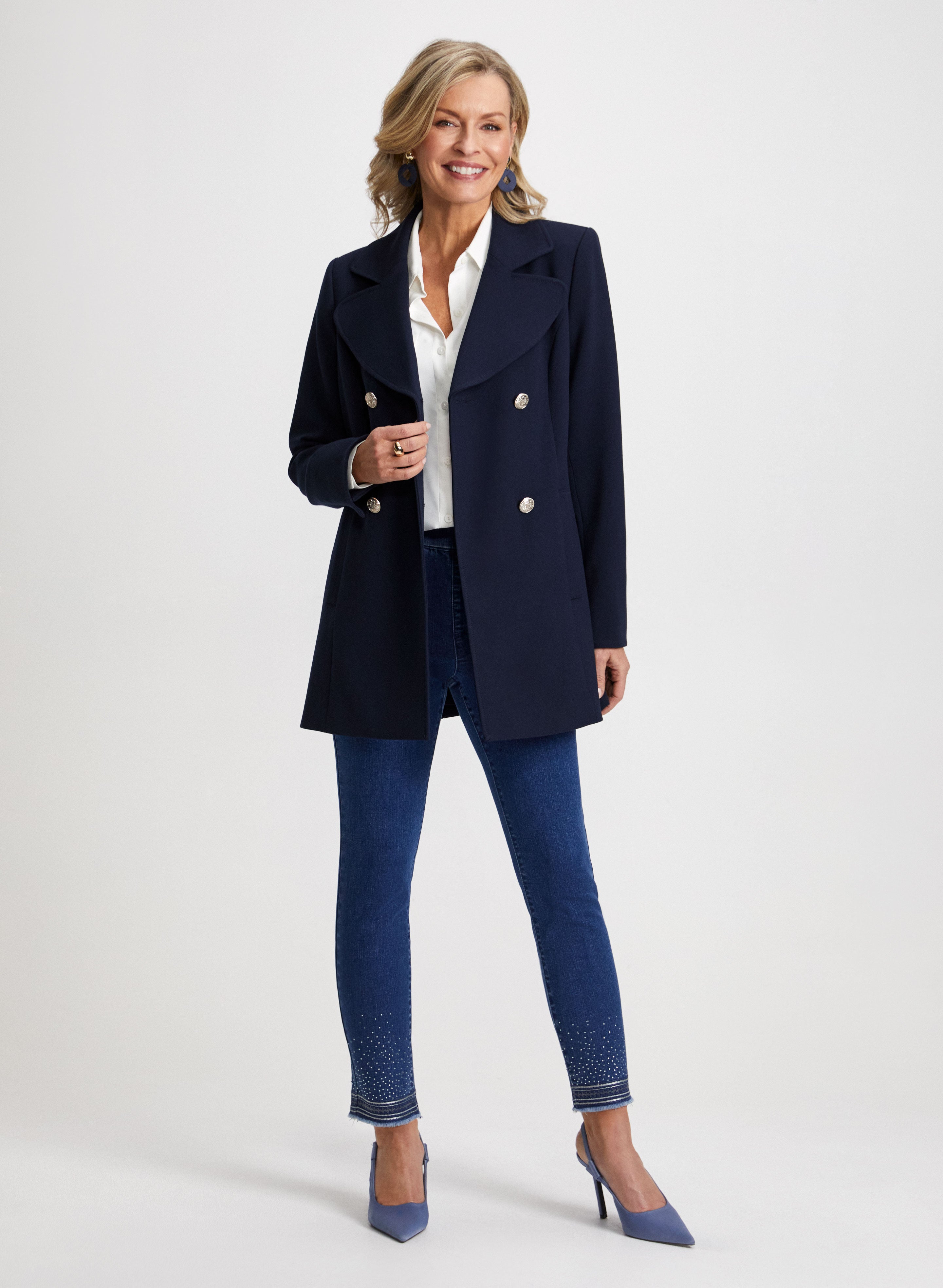 Stylish Women's Flap Pocket Shirt & Sequin Hem Jeans Set - Trendy Casual Outfit for Party, Date Night & Everyday Wear