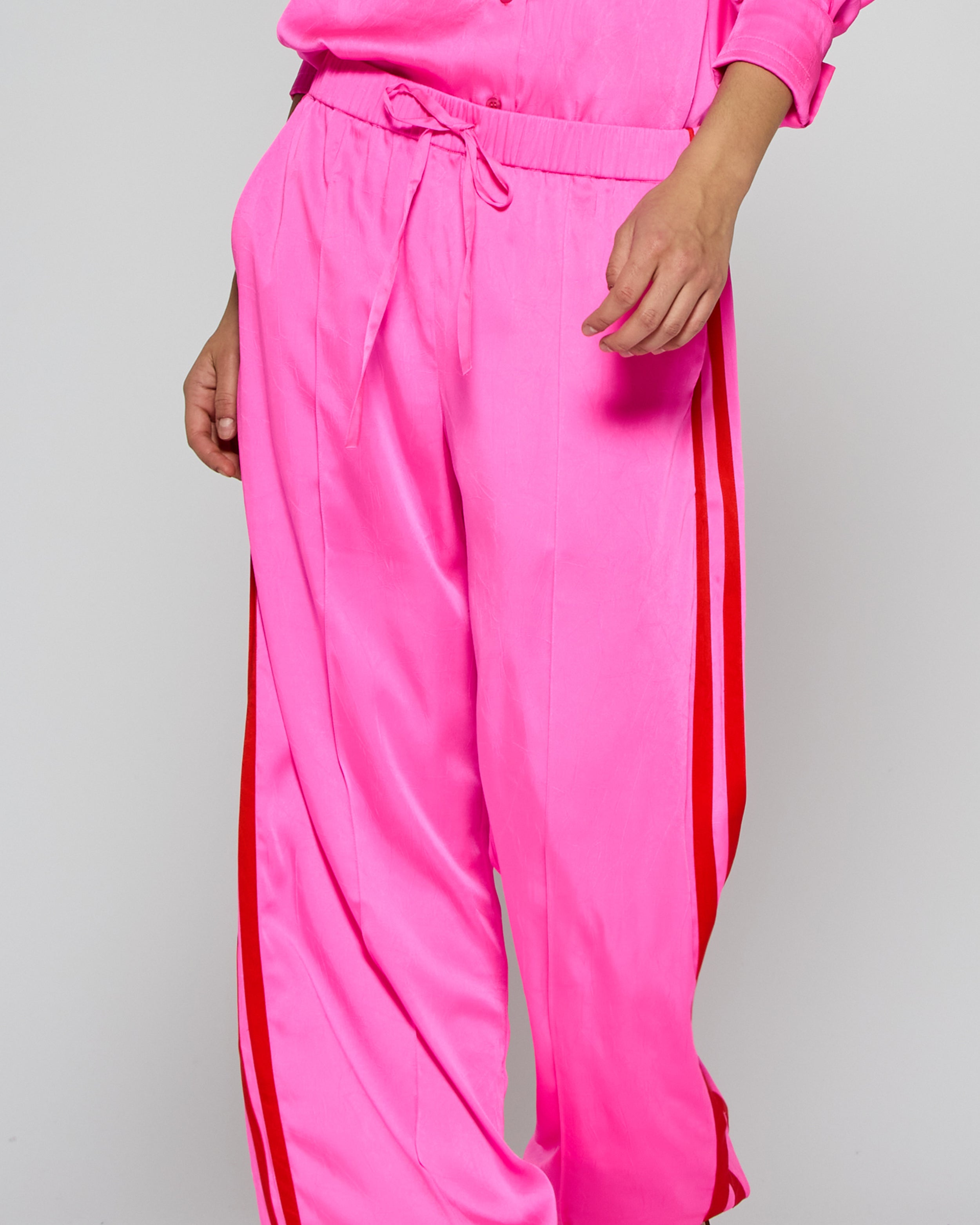 Serena Jogger Pants for Women 2025 - Soft Stretchy High Waist Athletic Joggers in Shocking Pink | Perfect for Yoga, Gym, Running & Lounge Wear