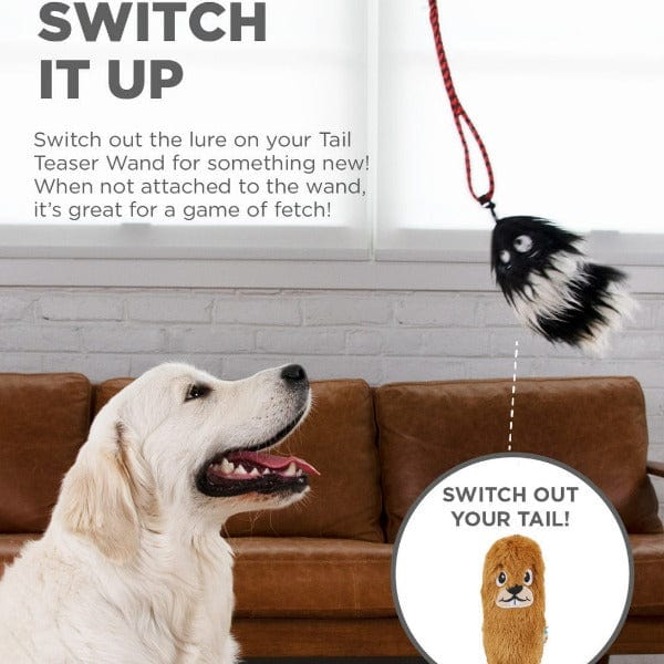 Outward Hound Tail Teaser Wand Replacement Lure - Beaver Design Interactive Dog Toy for Training & Play - Perfect for Indoor & Outdoor Exercise, Fetch Games, and Bonding with Your Pet