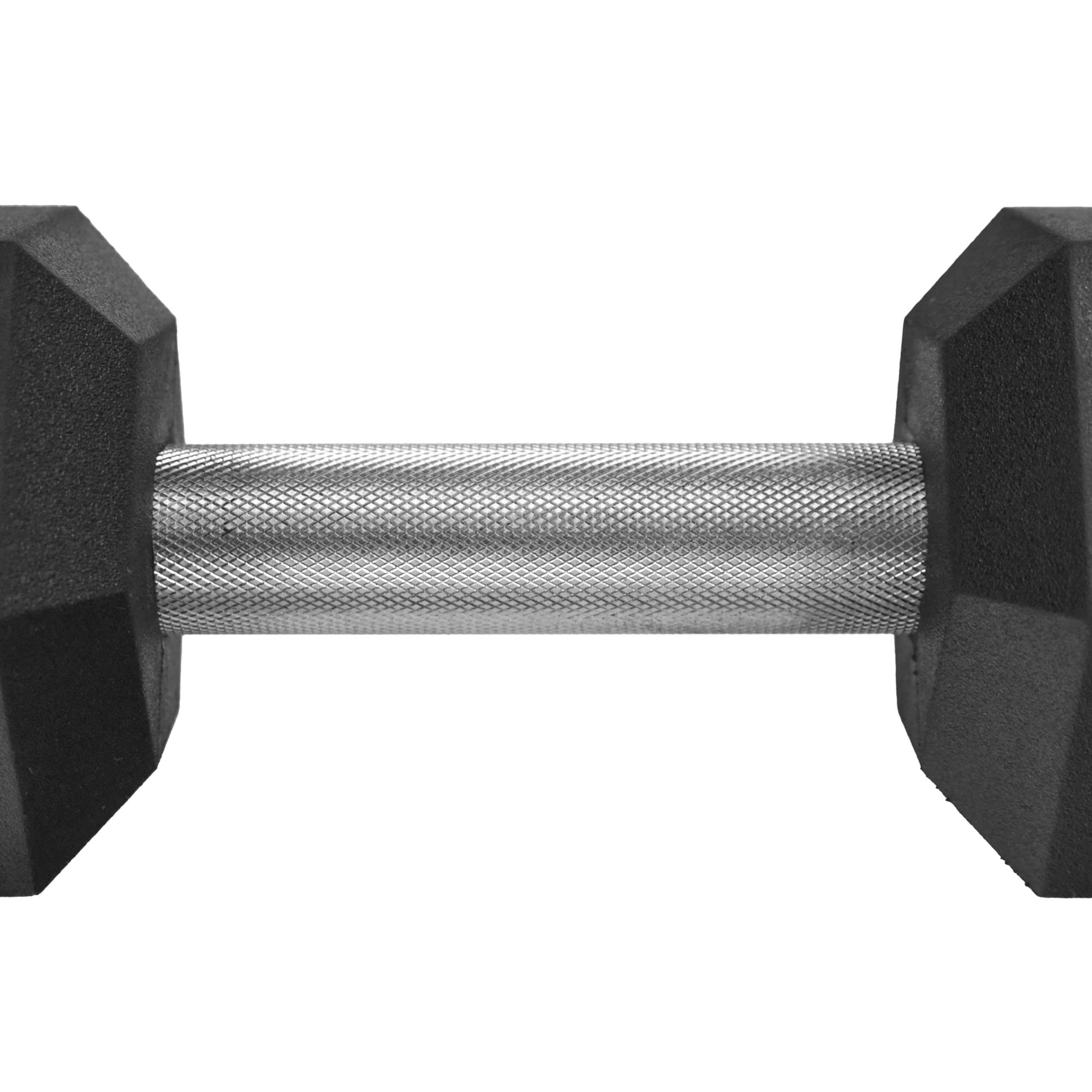 NEXO Commercial Grade Rubber Hex Dumbbells - Full Knurled Straight Handle for Strength Training, Home Gym & CrossFit Workouts | Durable Weight Lifting Equipment for Men & Women