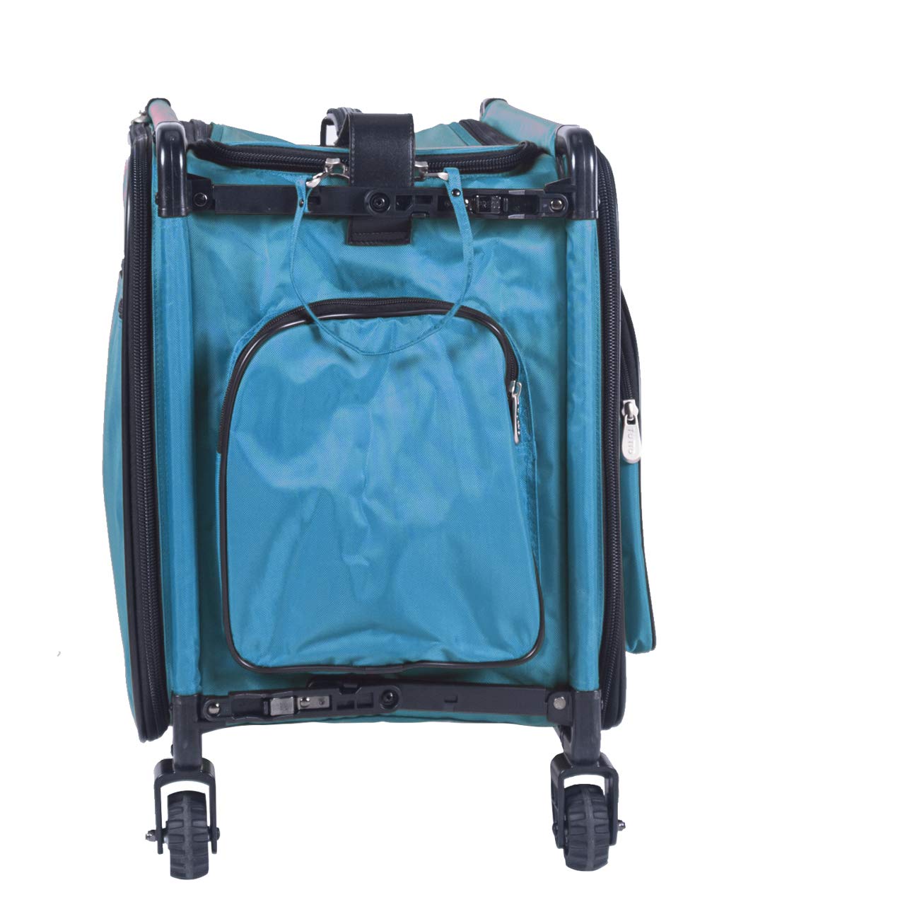 Tutto Serger Tote on Wheels - 17 Inch Rolling Sewing Machine Bag in Turquoise | Perfect for Quilting, Craft Fairs & Sewing Classes