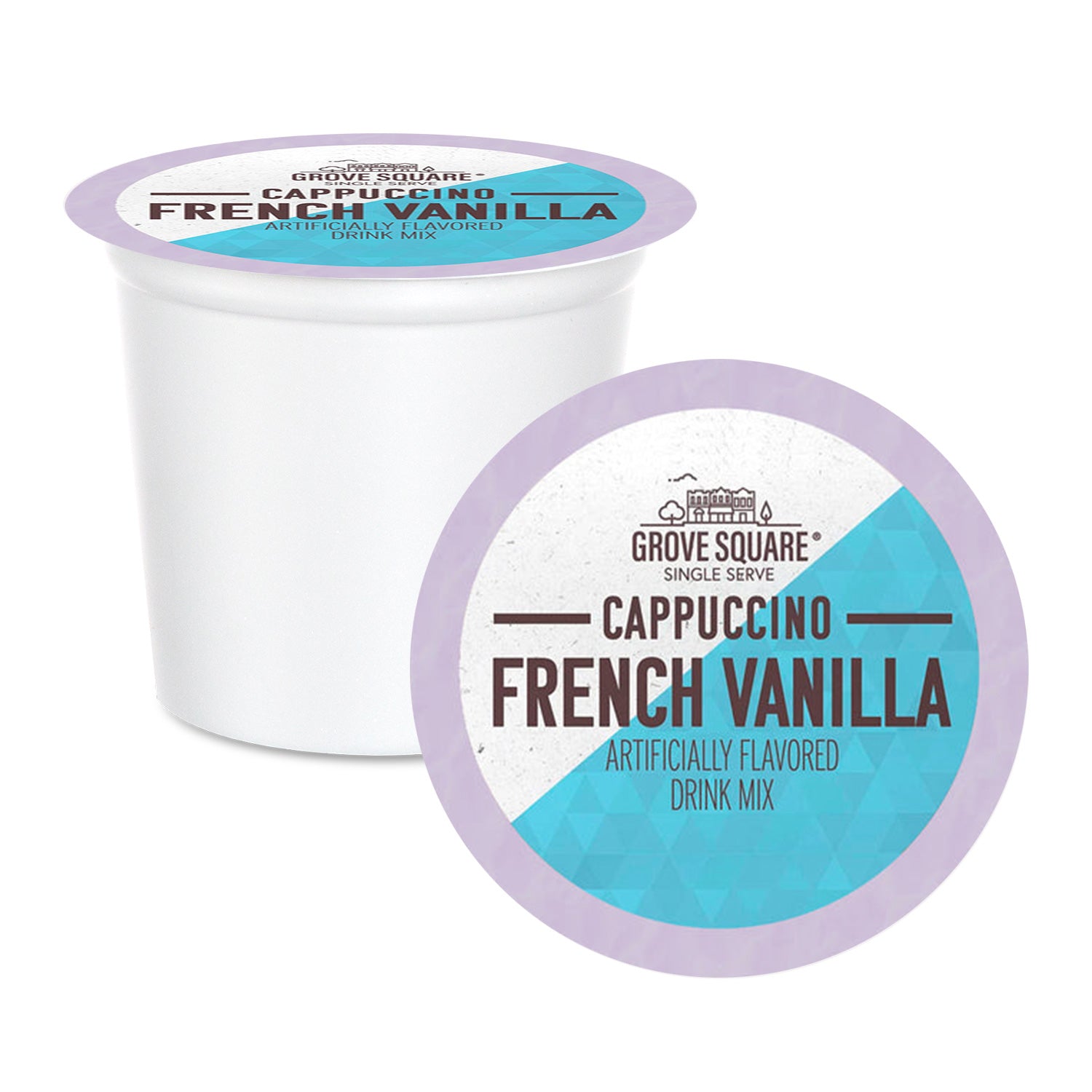 Grove Square French Vanilla Single Serve Cappuccino Pods - 24 Pack K-Cup Coffee for Keurig Brewers | Perfect for Office, Home & Morning Coffee Break