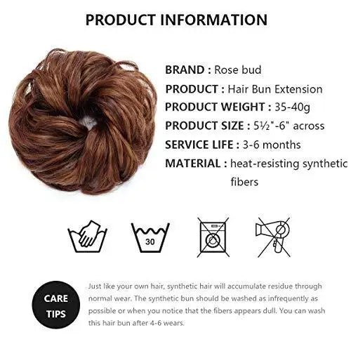 High-Quality Synthetic Hair Bun Chignon for Women – Perfect for Weddings, Parties & Everyday Styling