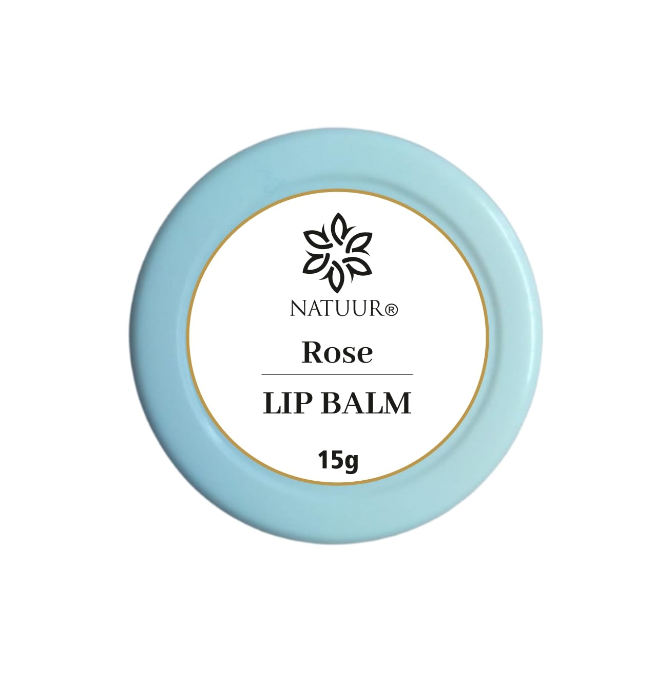 NATUUR Moisturizing Lip Balm with Rose & Cardamom - 15g Organic Lip Care for Dry, Chapped Lips - Perfect for Winter, Travel & Daily Hydration