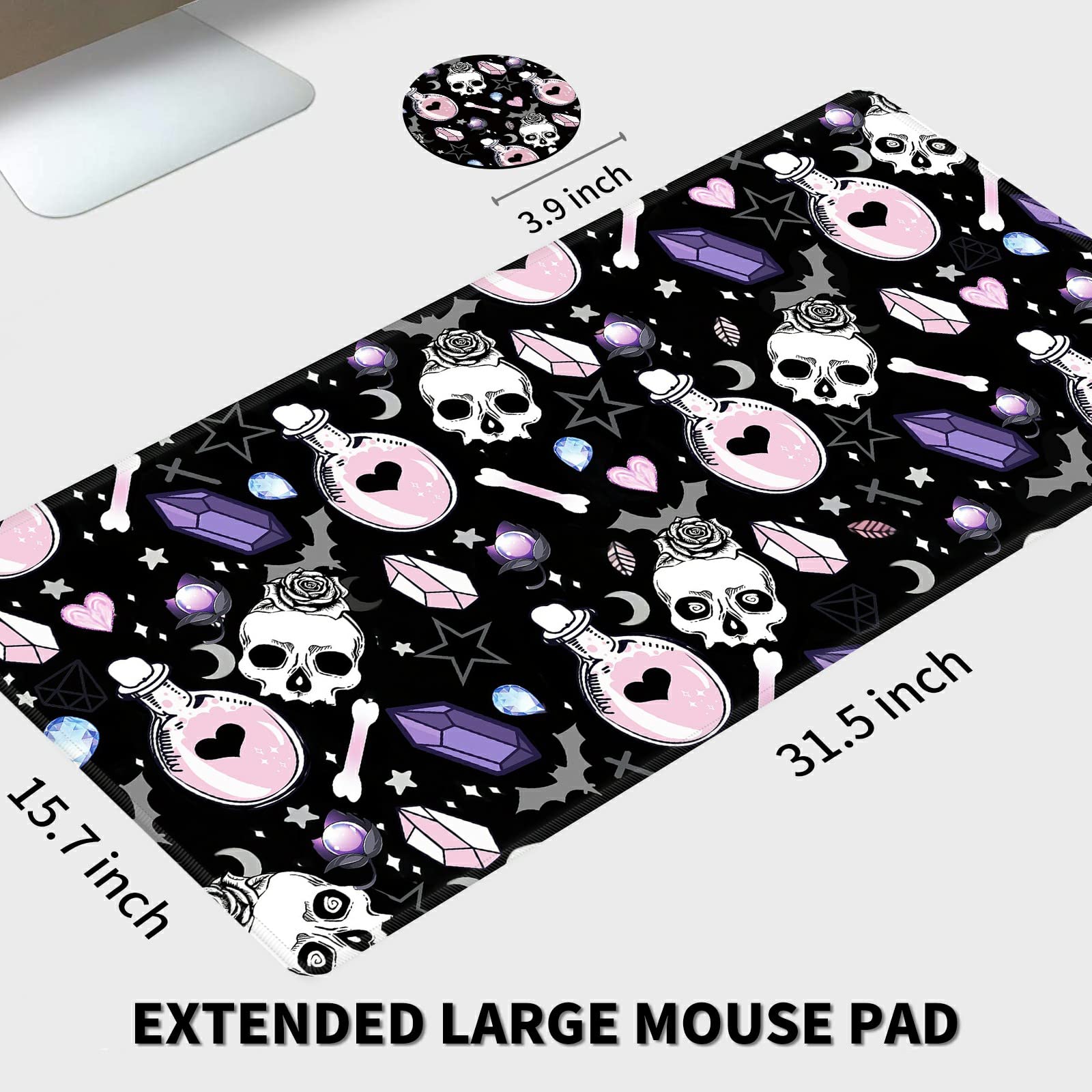 Large XXL Gaming Mouse Pad with Coaster - 31.5